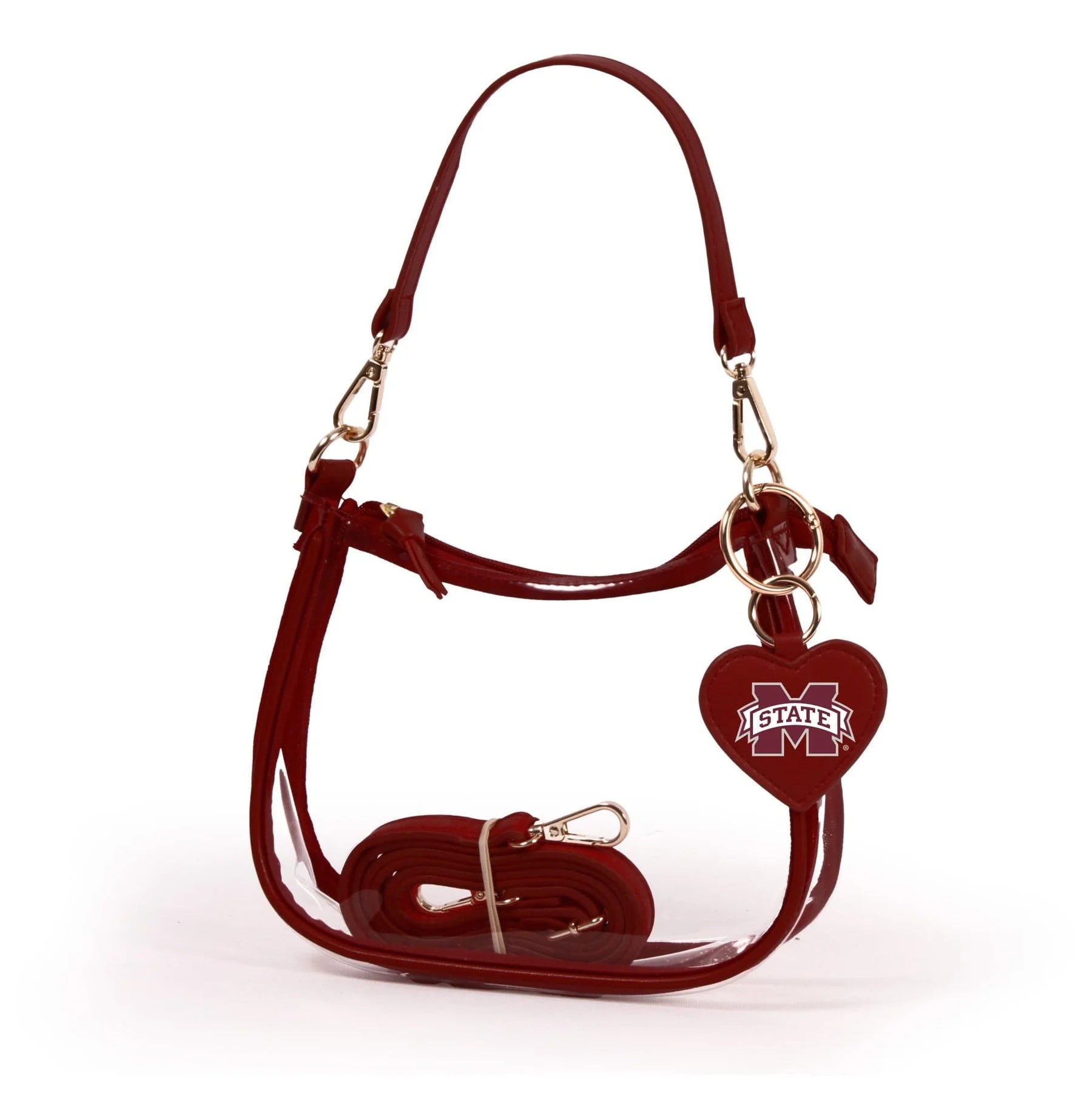 Mississippi State Clear Purse with Heart Charm