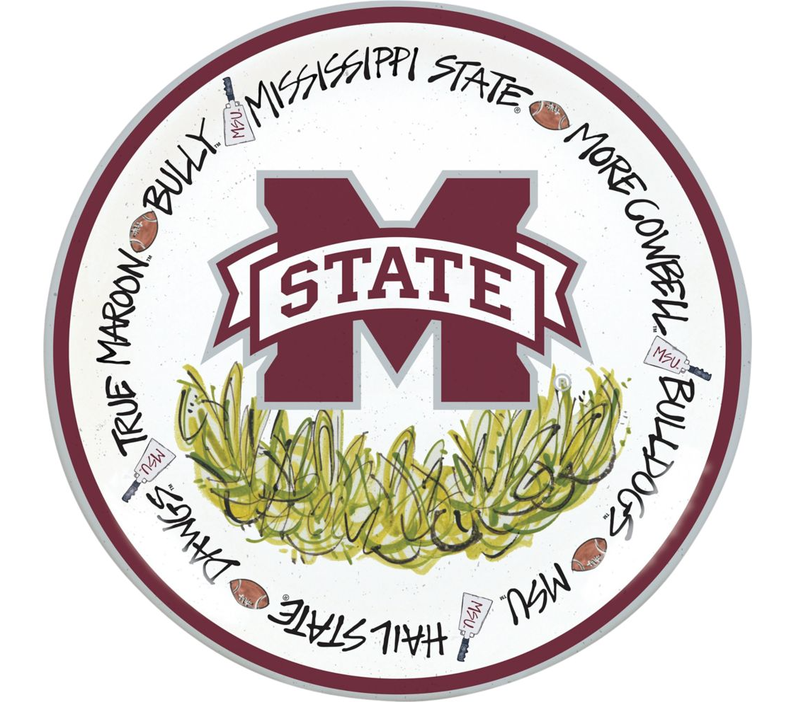 Mississippi State Set of 4 Melamine Dinner Plates