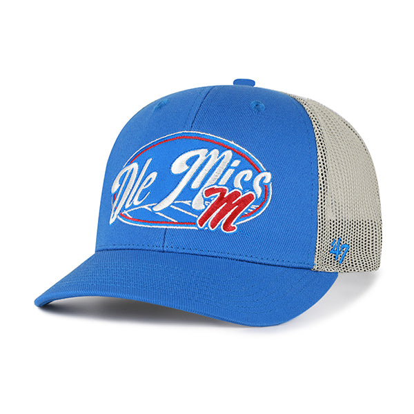 Ole Miss 47 Brand "Trucker" Hat - Powder Blue with Ole Miss Script