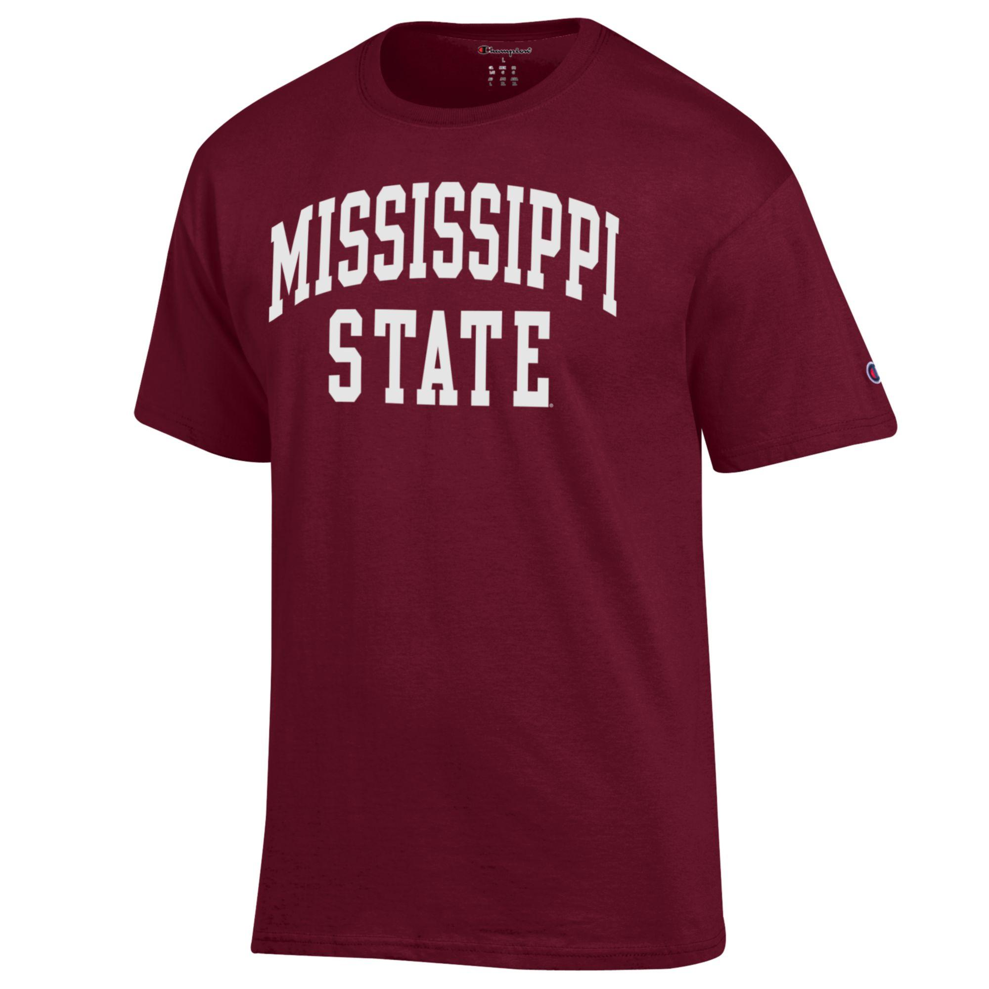 Mississippi State Tee - Maroon with Mississippi State