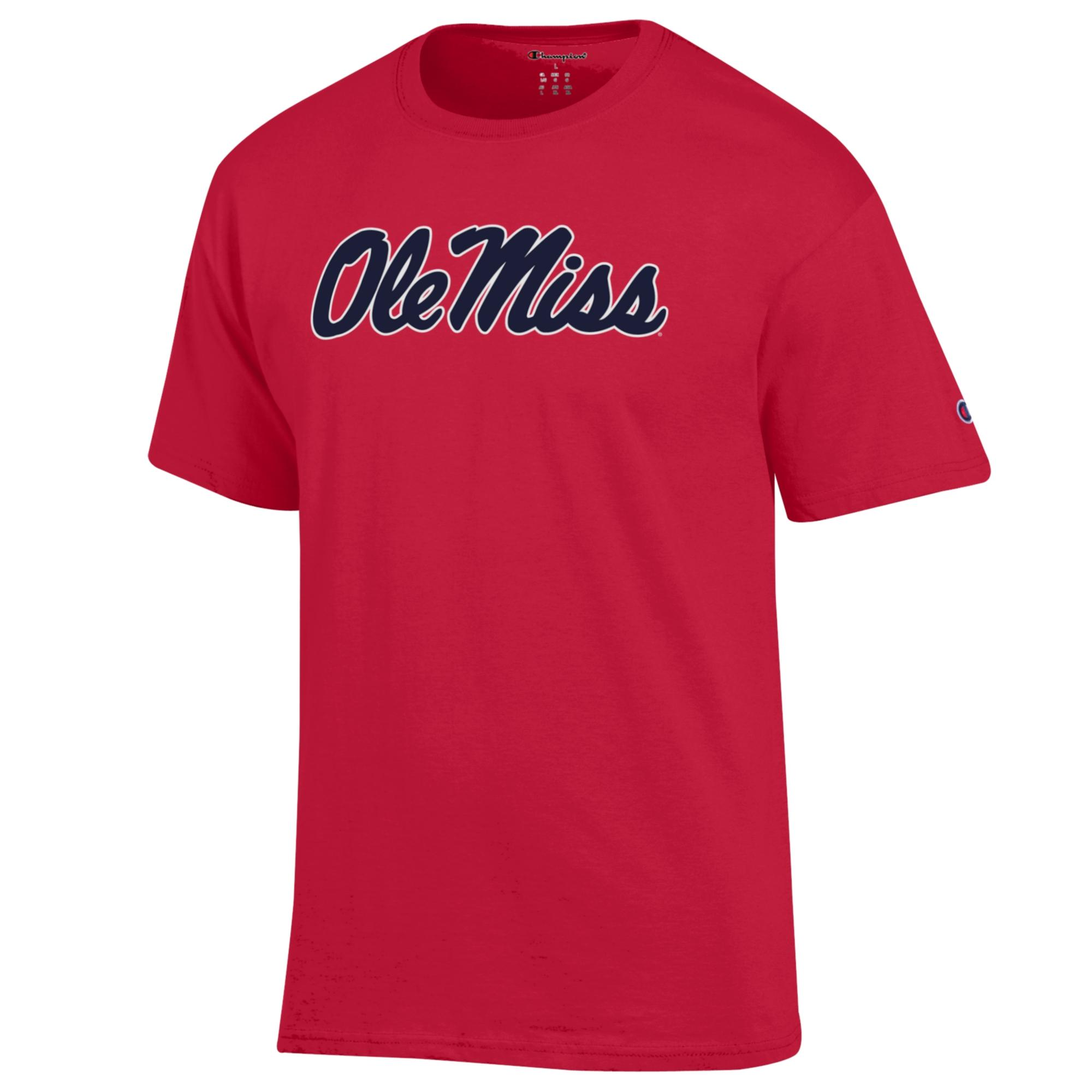 Champion Ole Miss Script T-Shirt - Red