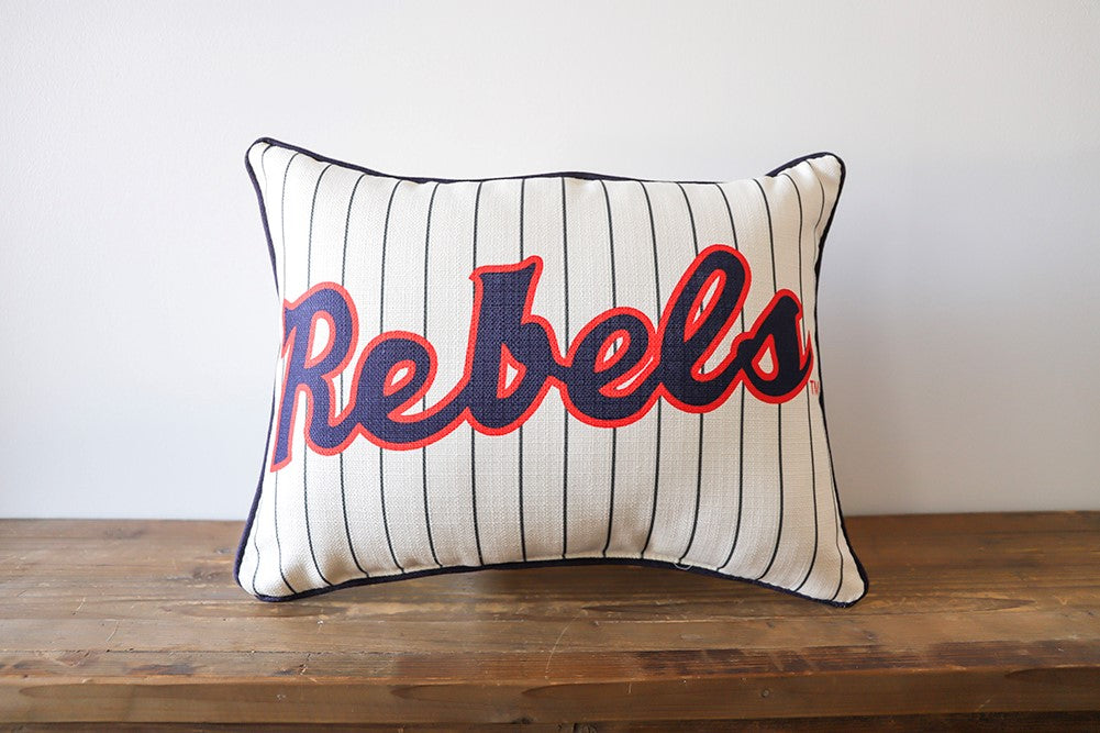 Ole Miss Rebels Pinstripe Pillow