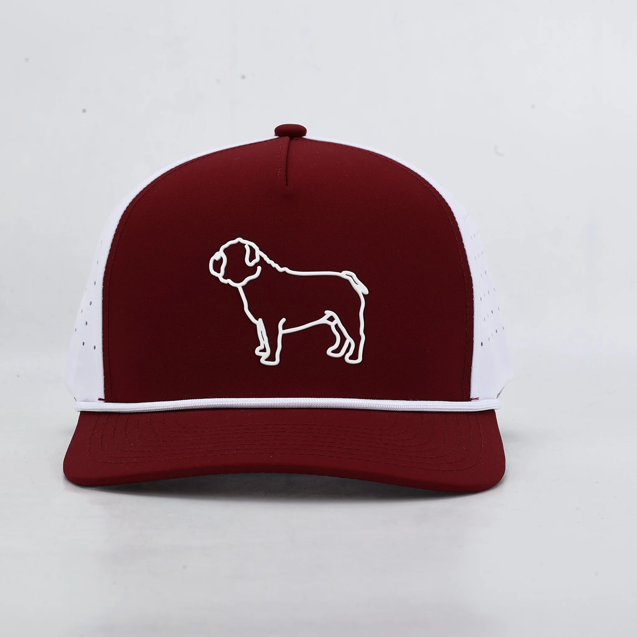 Mississippi State Bulldog Performance Rope Hat- Maroon/White