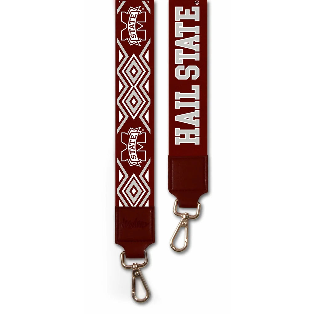 Mississippi State Maroon and White Purse Strap