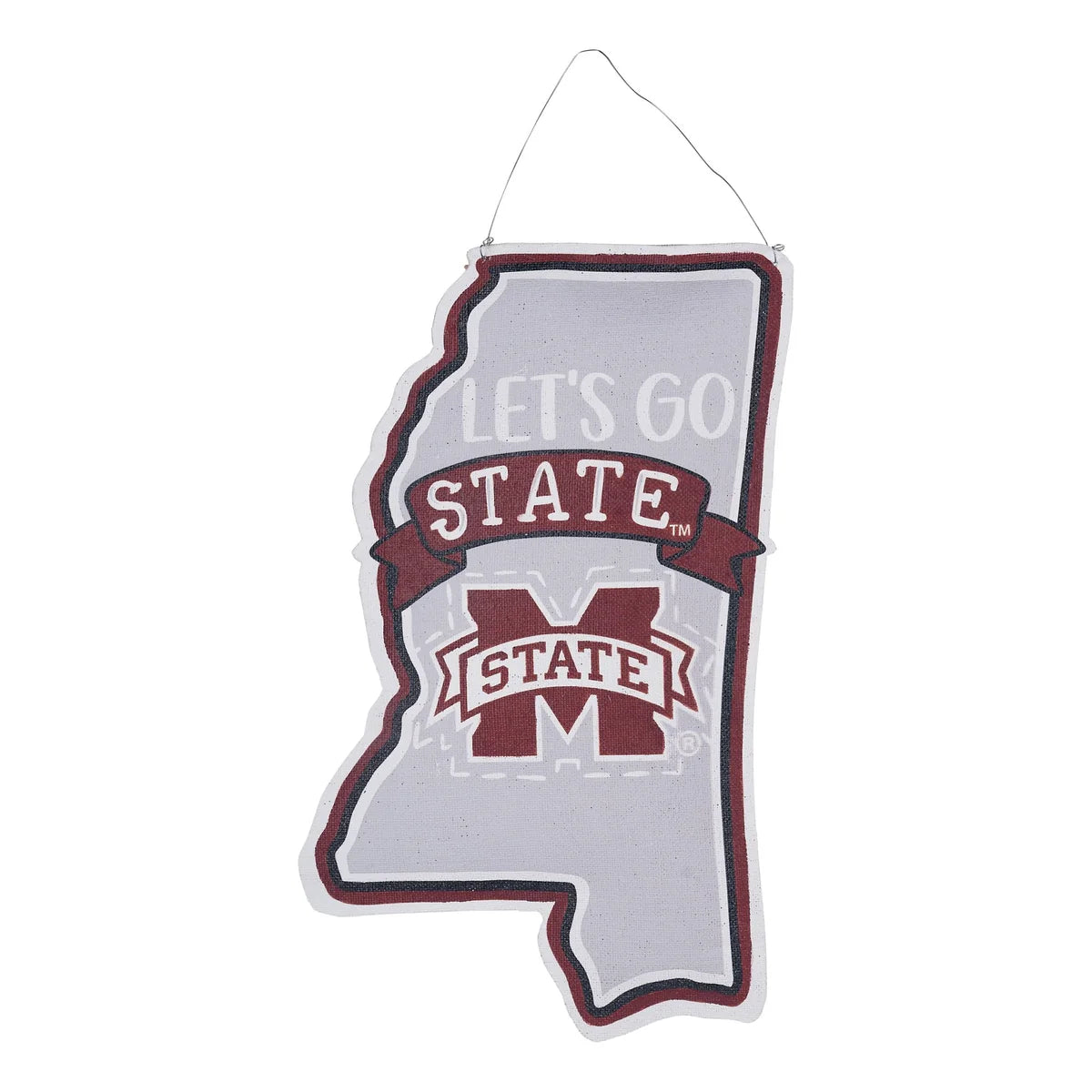 Mississippi State "Lets Go" Burlee Door Hanger