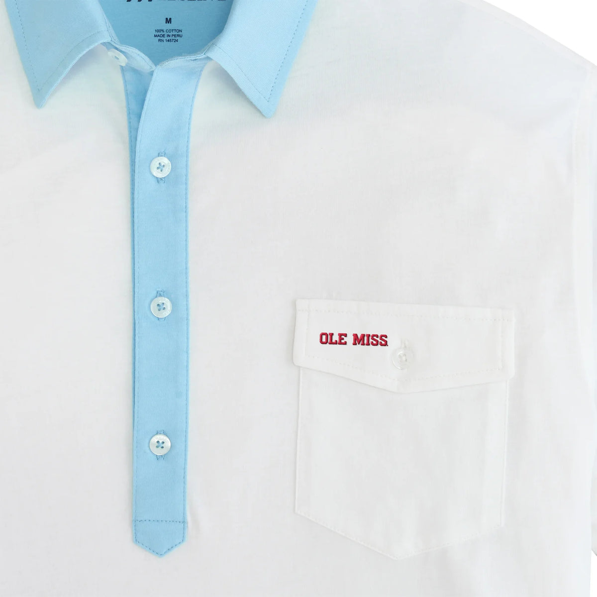 Ole Miss Block Old School Rivalry Polo