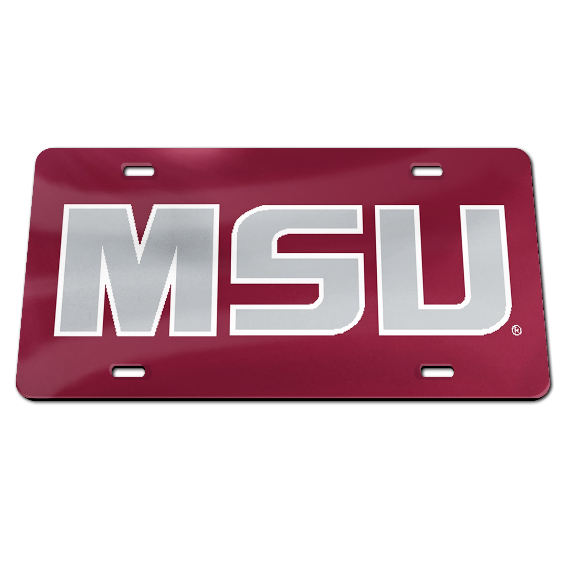 Maroon MSU Car Tag