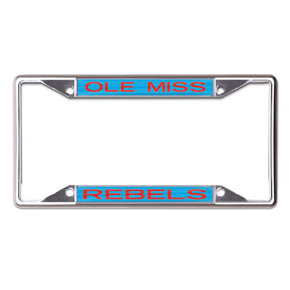 Ole Miss Rebels License Plate Frame - Powder Blue