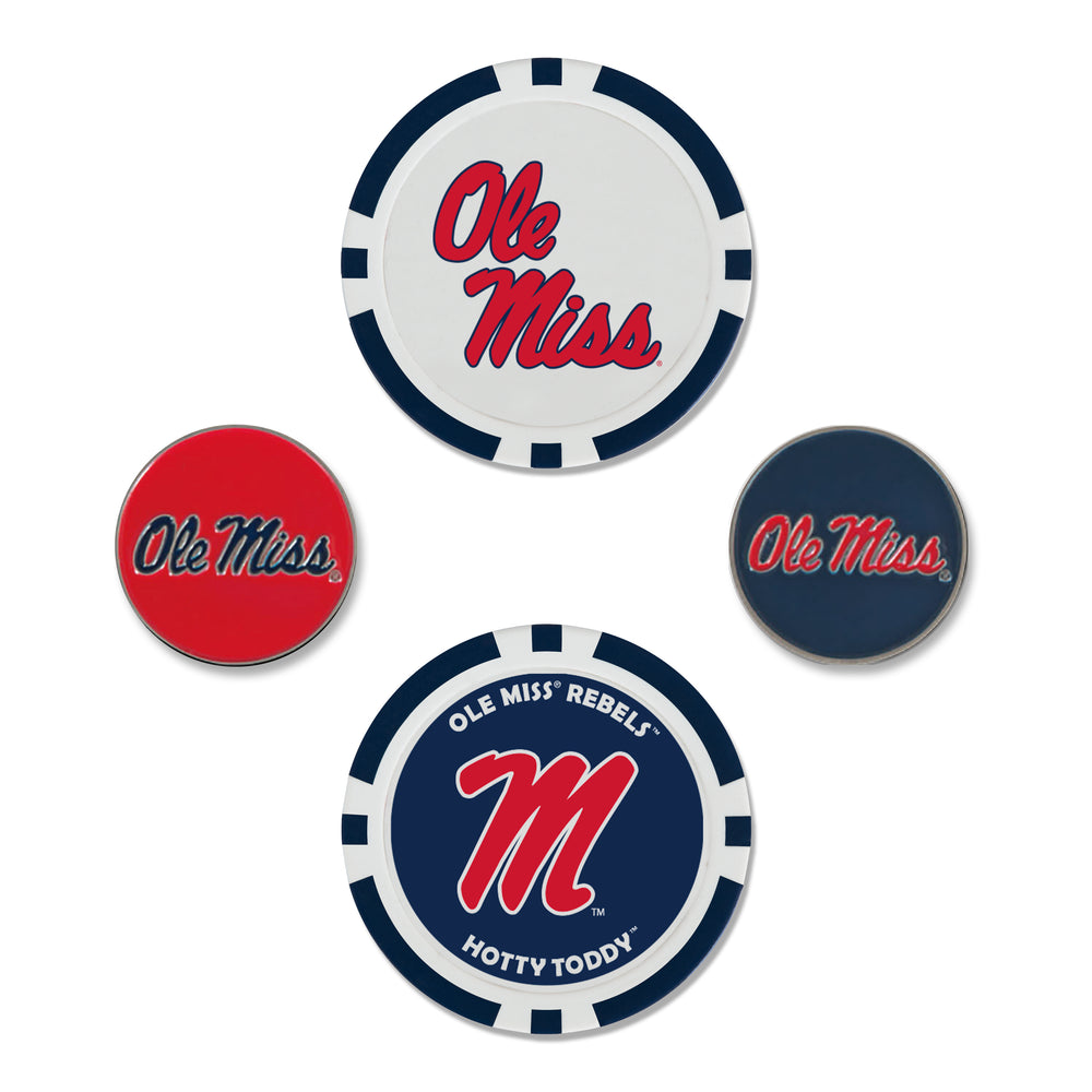 Ole Miss Ball Marker- Set of four