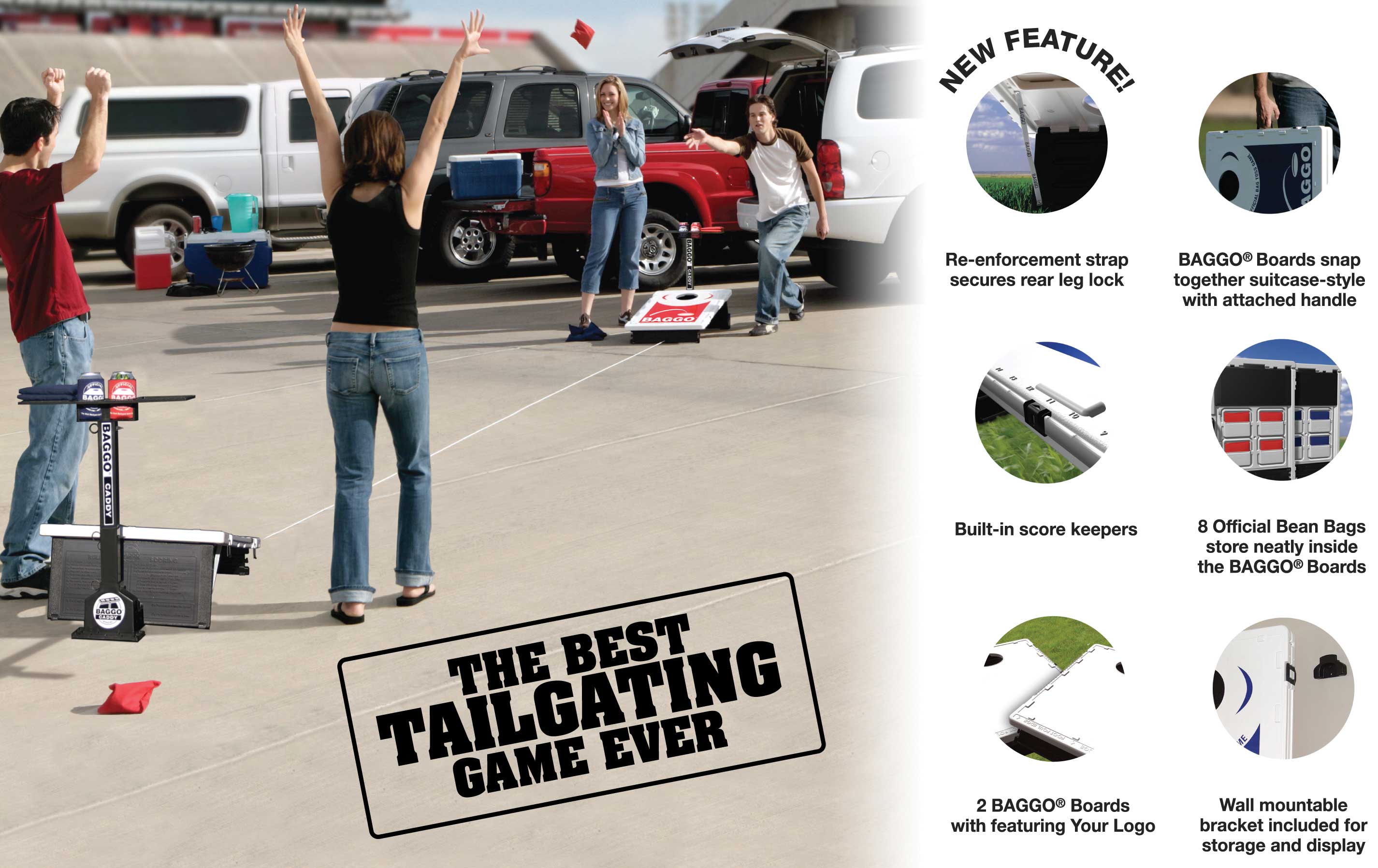 Mississippi State Bulldogs Hail State Bully Baggo Bean Bag Toss Portable 2x3 Cornhole Game