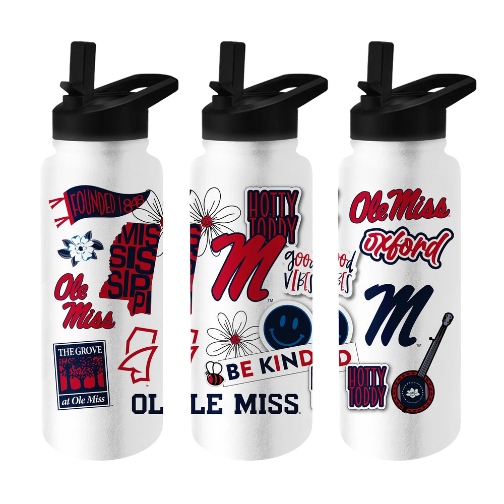 Ole Miss 34oz Quencher Stainless Steel Bottle