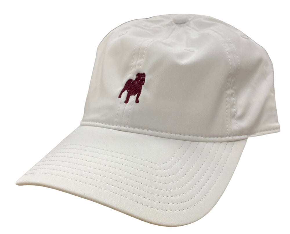 White Hat with Maroon Bulldog