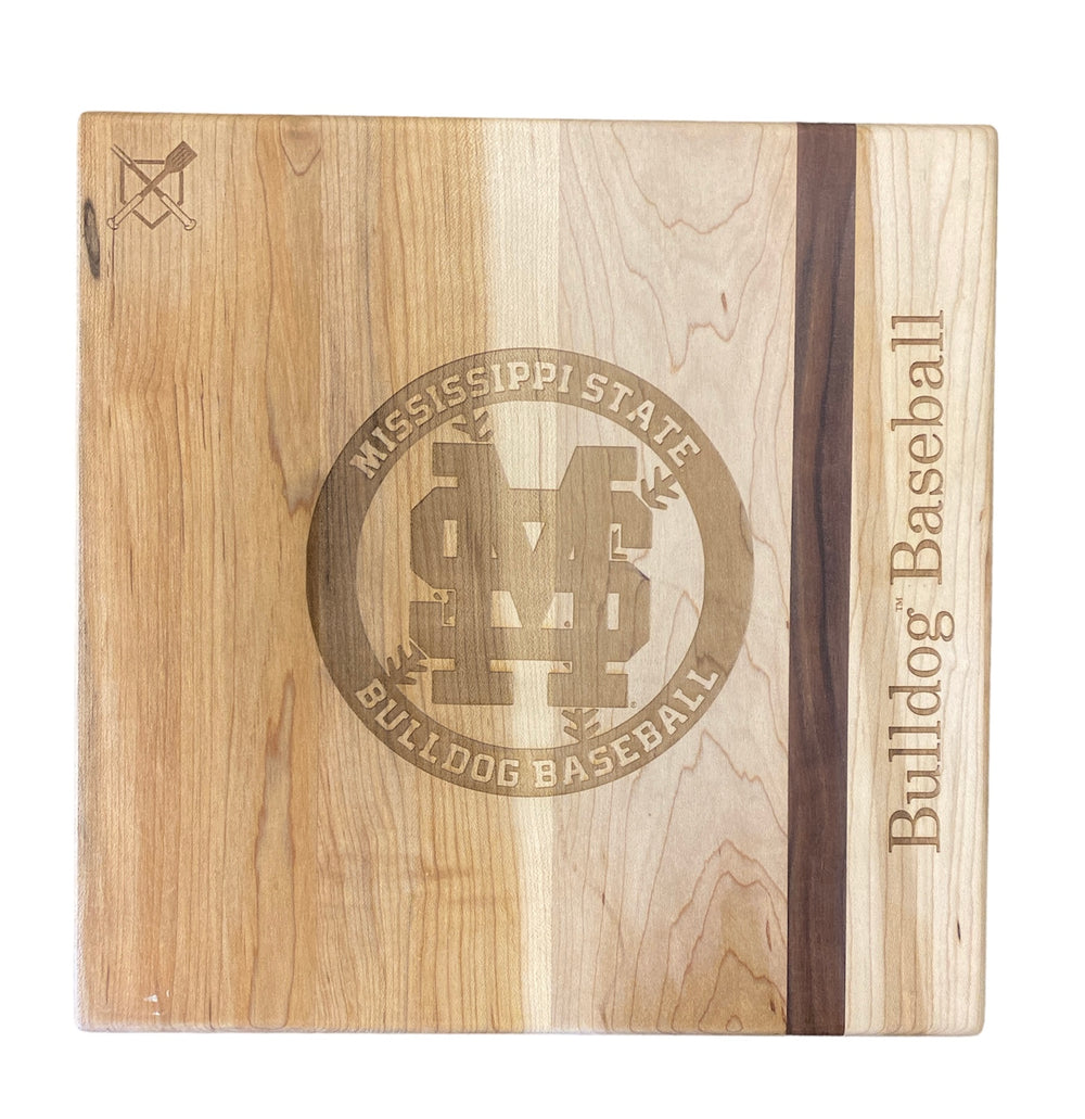 Mississippi State Wood Cutting Board - 10x10