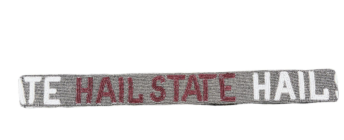 Grey Hail State Beaded Purse Strap – University Screenprint Inc