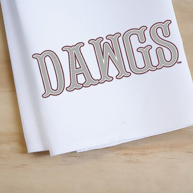 Little Birdie Traditional Dawgs Boy Tea Towel for MSU Decor and Tailgate Supplies.