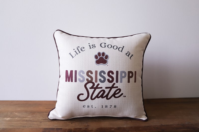 Little Birdie Life Is Good MSU Collegiate Pillow