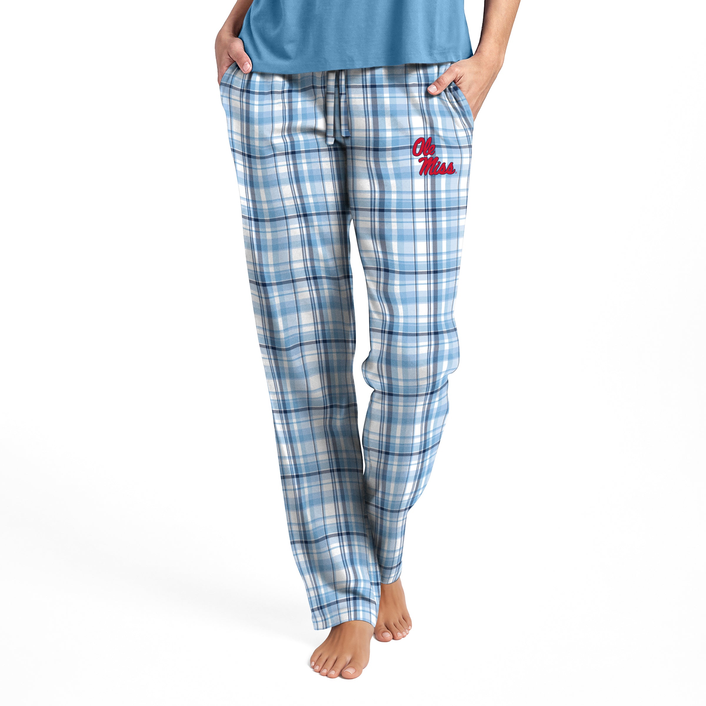 Ole Miss Ladies Medley Plaid Knit Pant