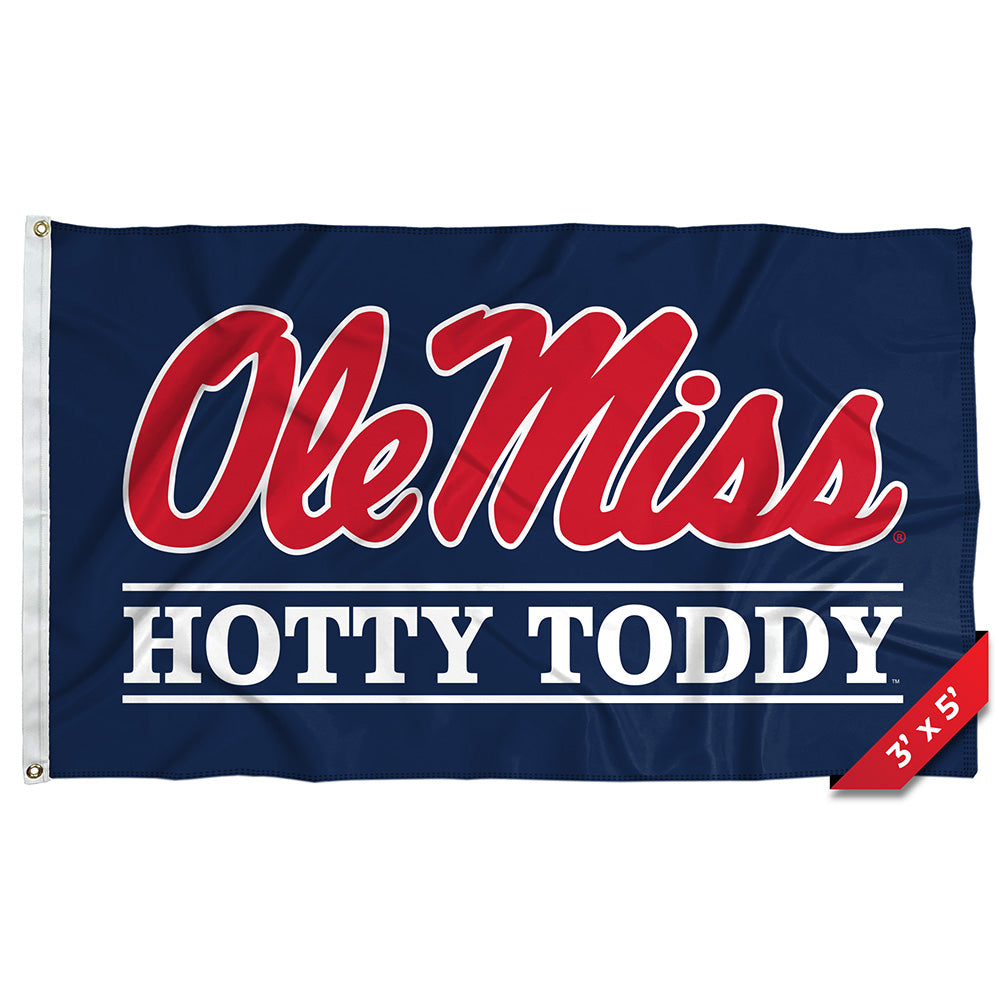 Ole Miss 3x5 Ole Miss Bar Design Silk Screen House Flag