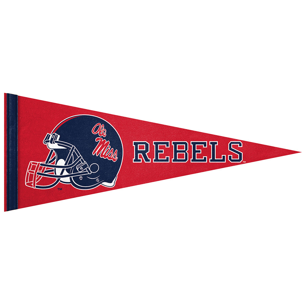 Ole Miss 12x30 Football Design Pennant