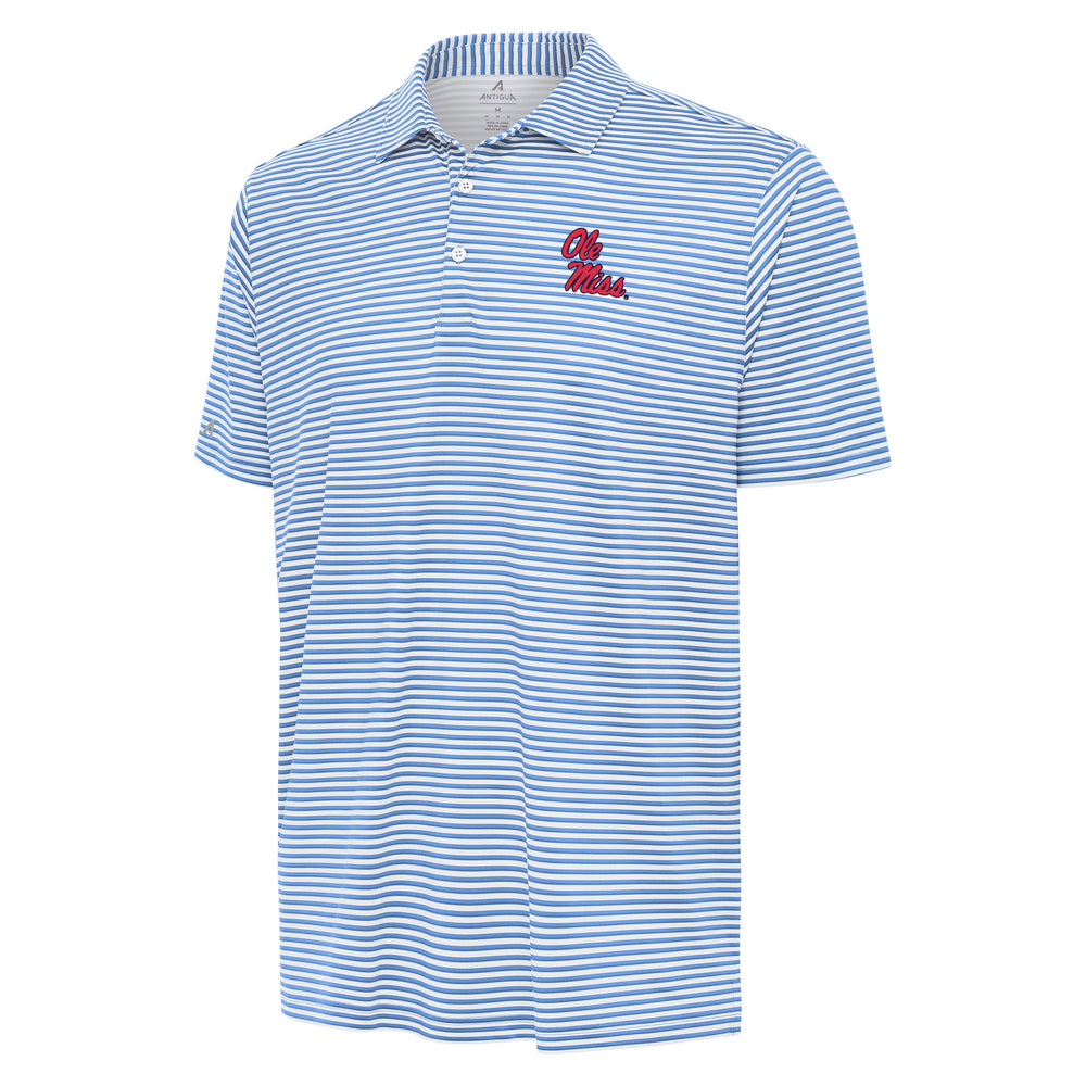 Antigua Skills Powder Blue/White Stripe Polo