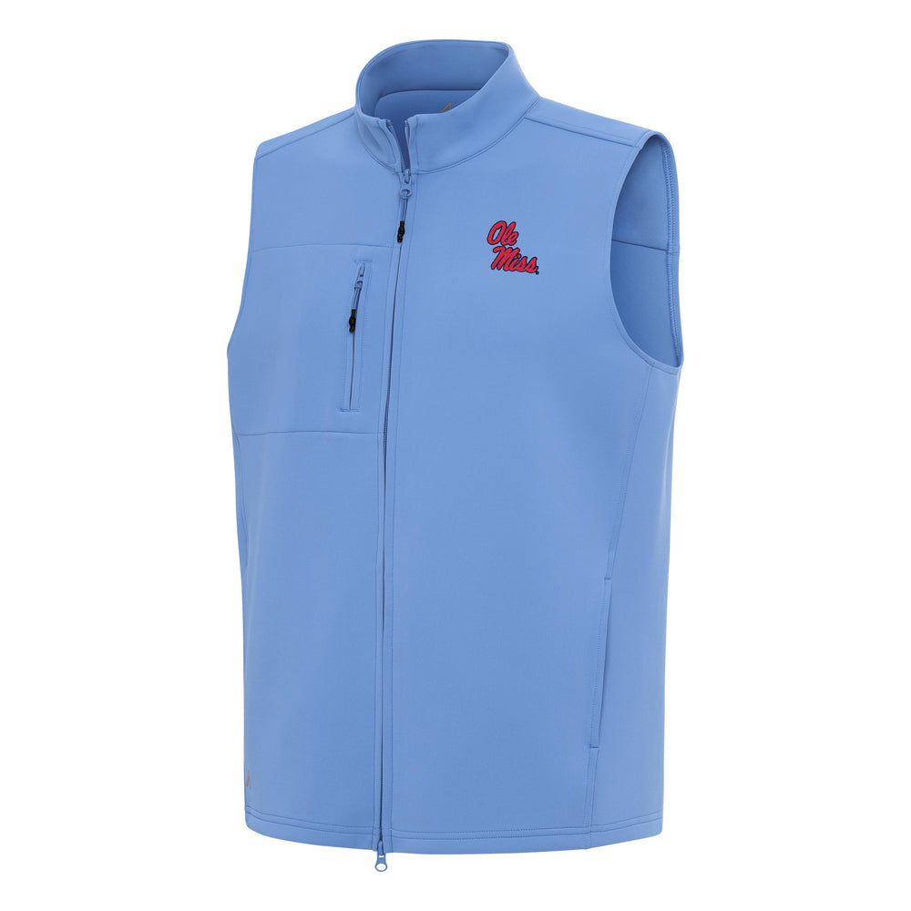 Antigua Ole Miss Men's Stack Script Vest - Powder Blue