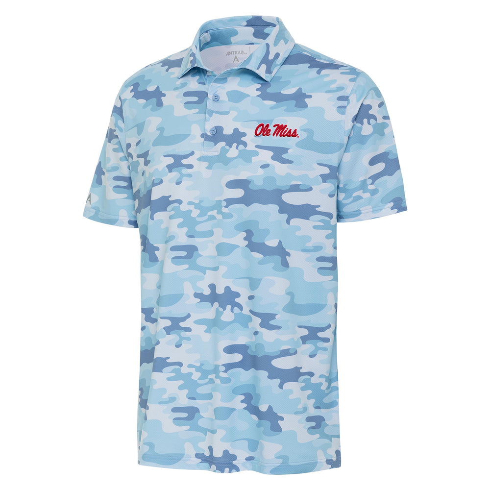 Antigua Collide Polo - Powder Blue Camo