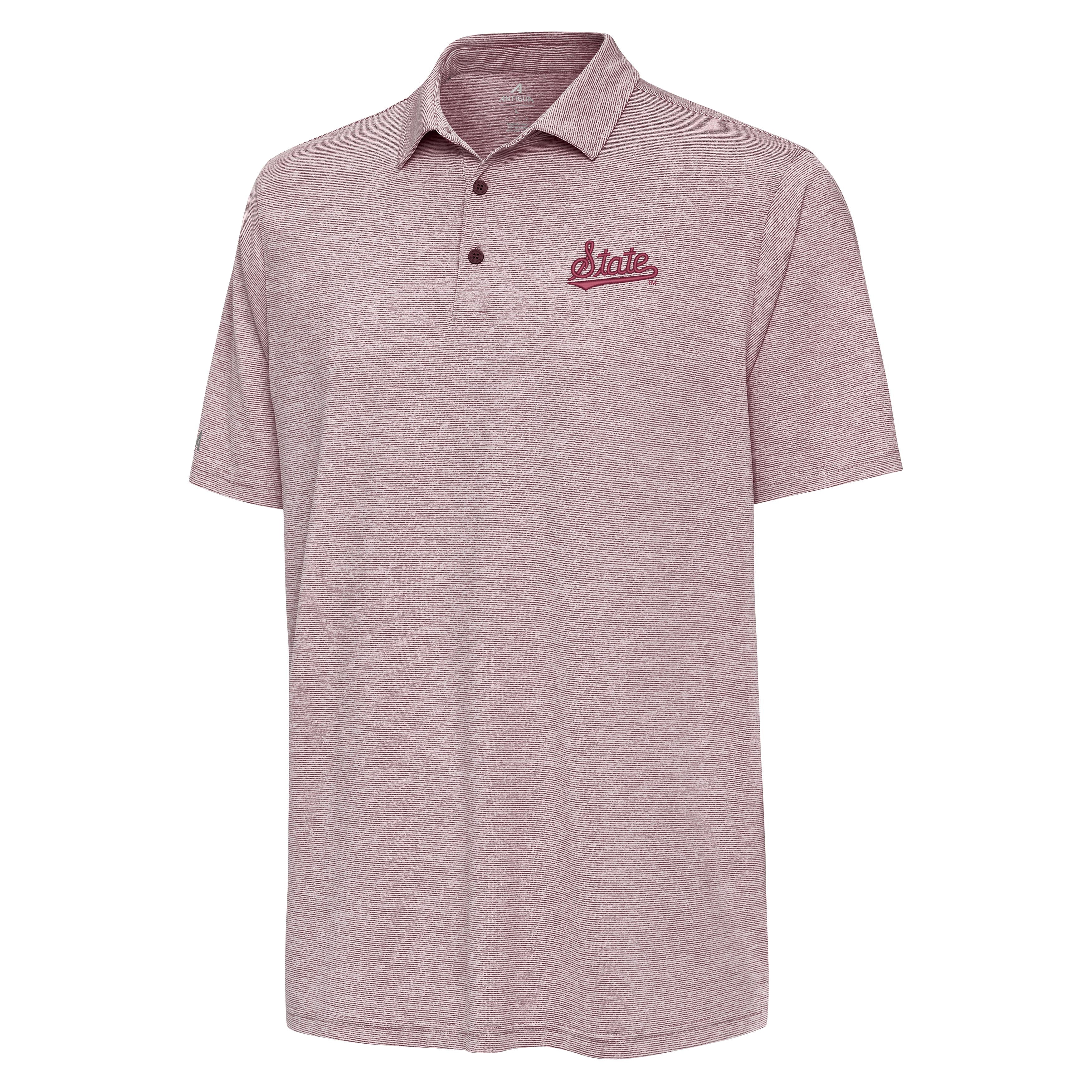 Antigua Mississippi State Distressed Maroon Polo