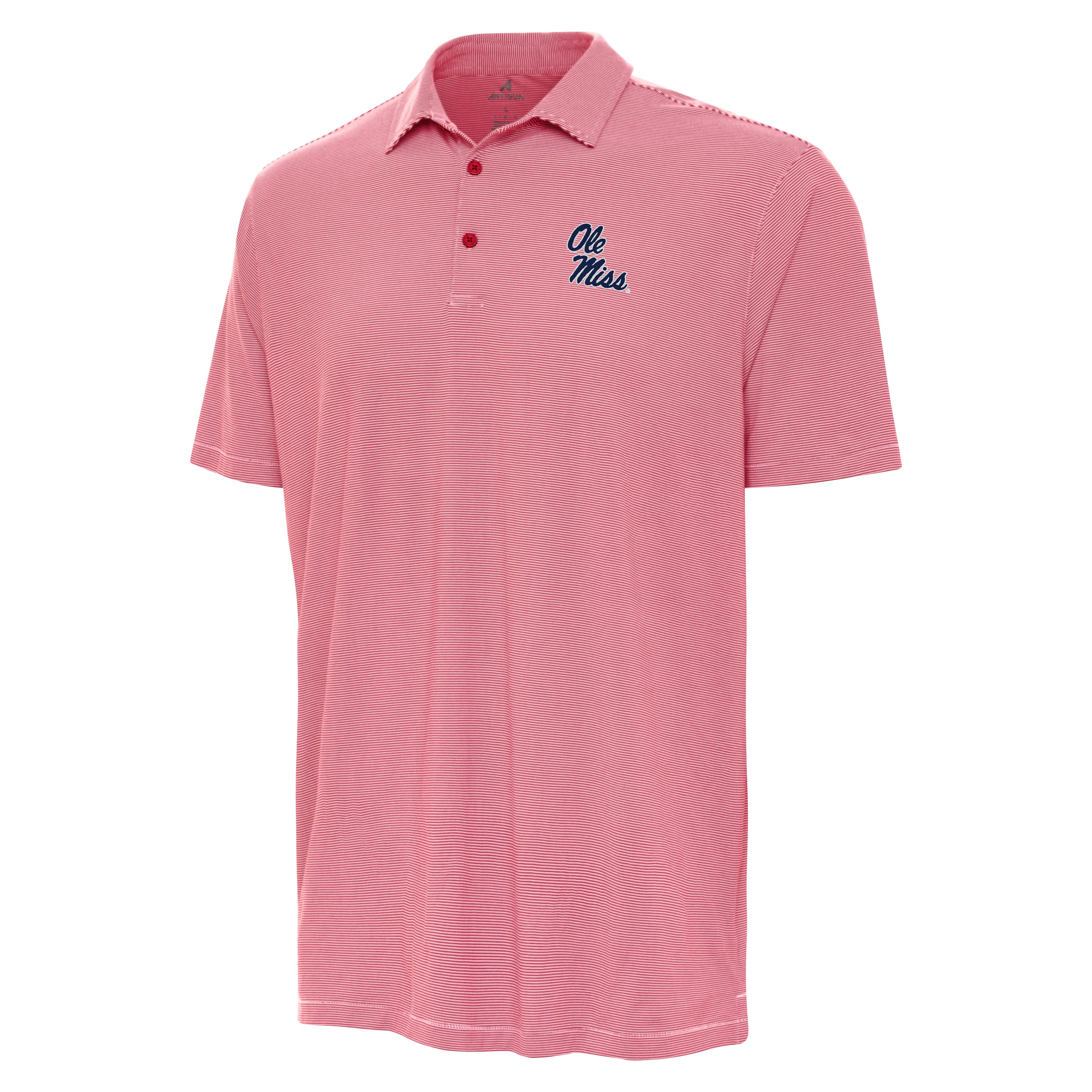 Antigua Ole Miss Twine Polo - Red