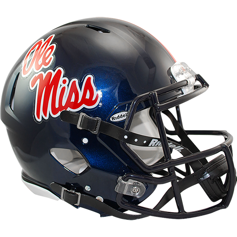 Ole Miss Riddell Speed Replica Football Helmet - Navy