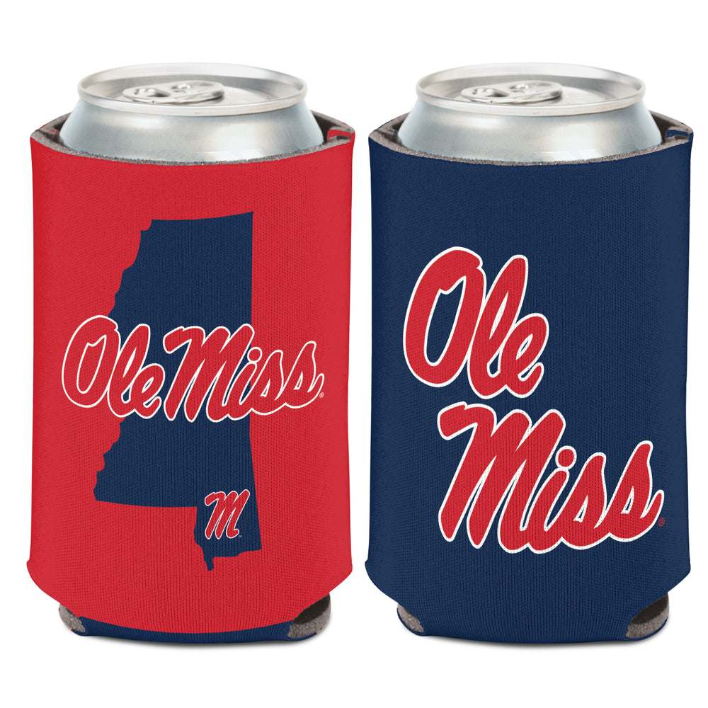 Ole Miss State Silhouette Can Cooler