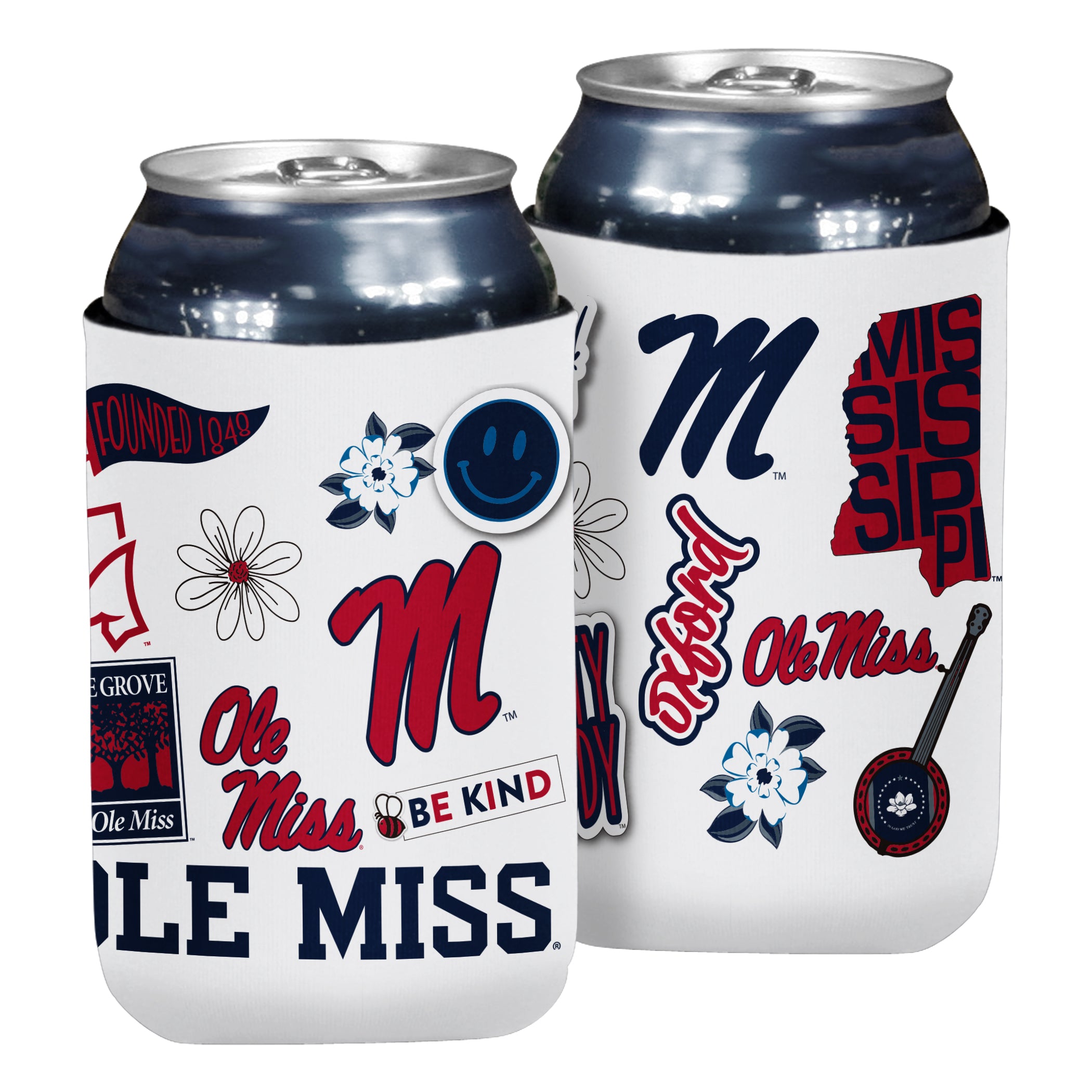 Logo Brands Ole Miss Insulated Native Can Sleeve