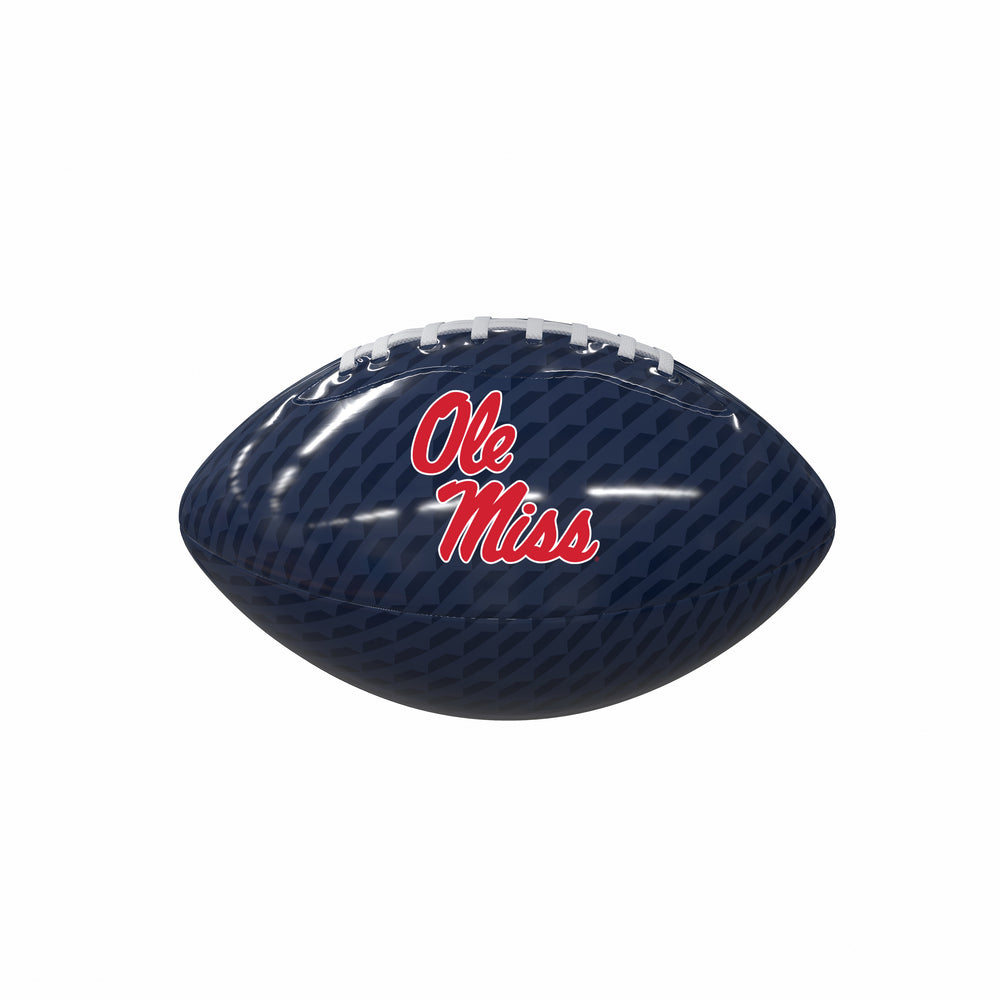 Logo Brands Ole Miss Navy Glossy Mini Football