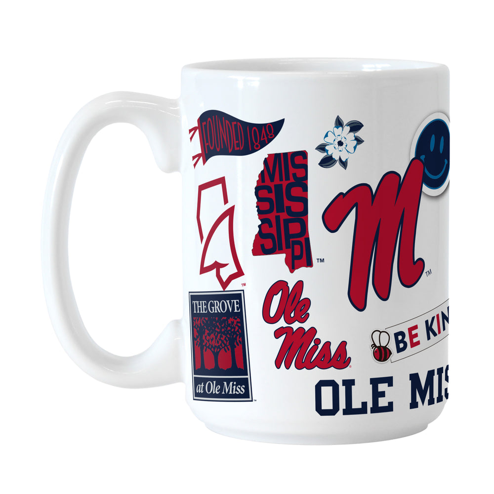 Ole Miss 15 oz Native Sublimated Mug