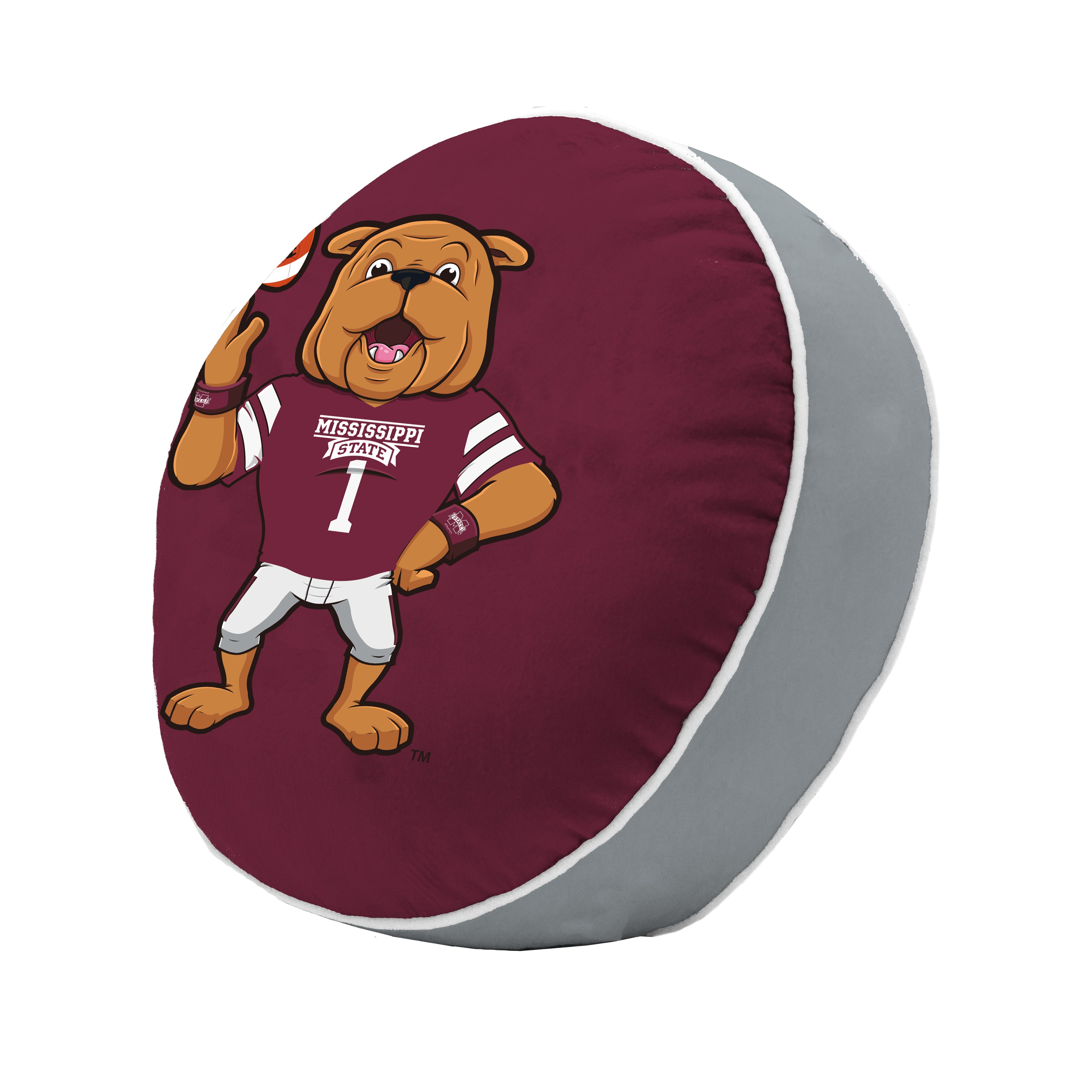 Logo Brands Mississippi State Football Bulldog Puff Pillow