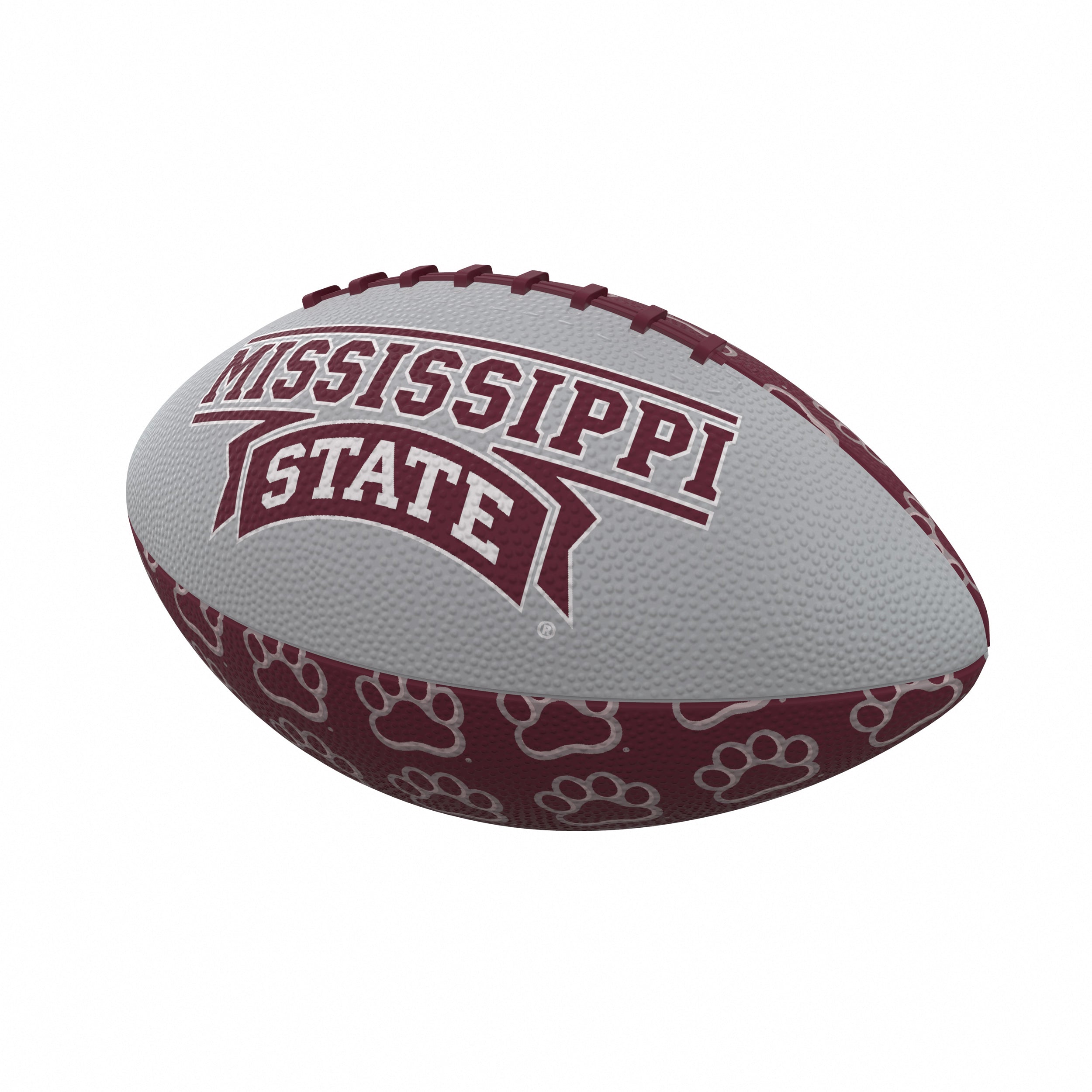 Mississippi State Repeating Logo Mini Size Rubber Football