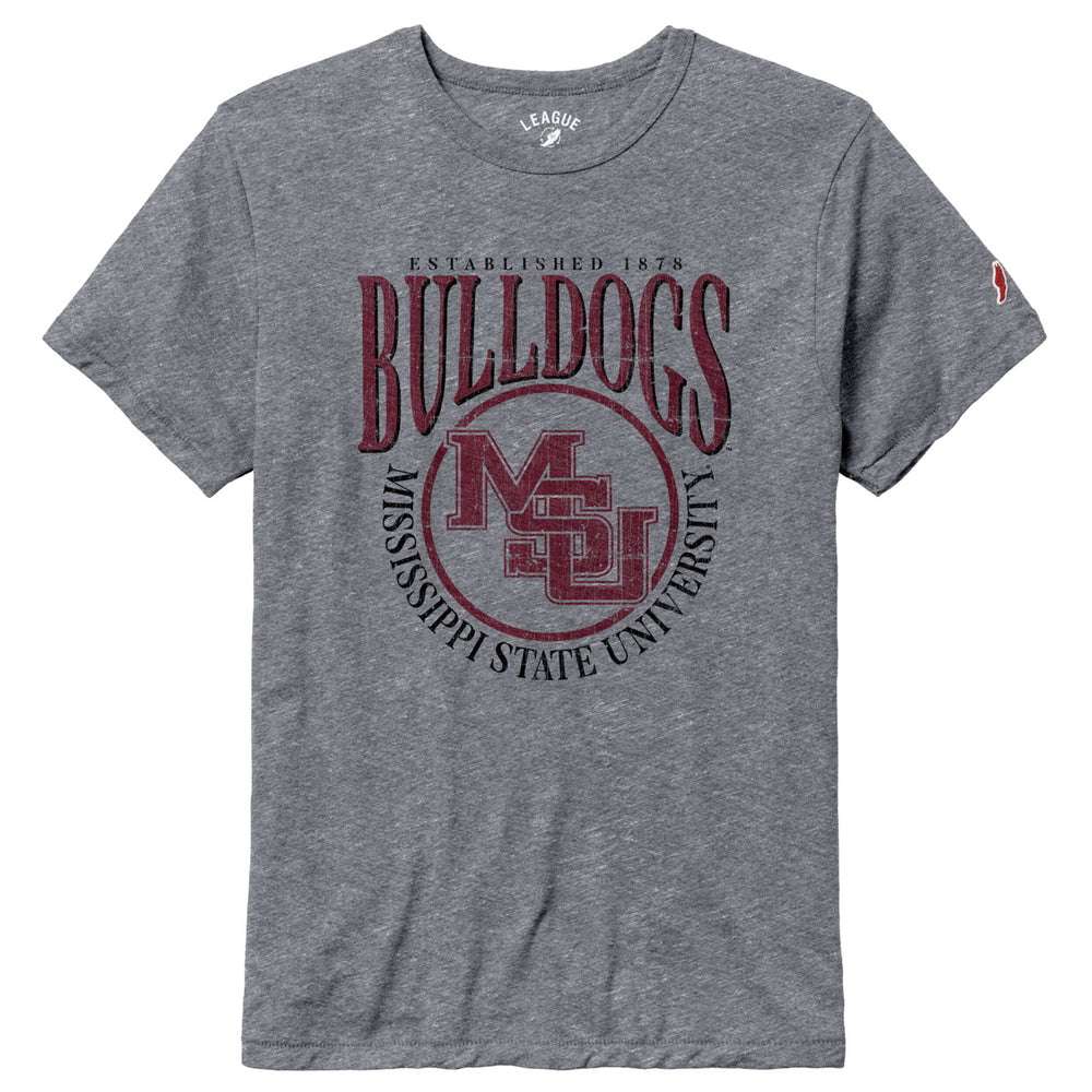 Mississippi State Heather Grey Interlocking Tee