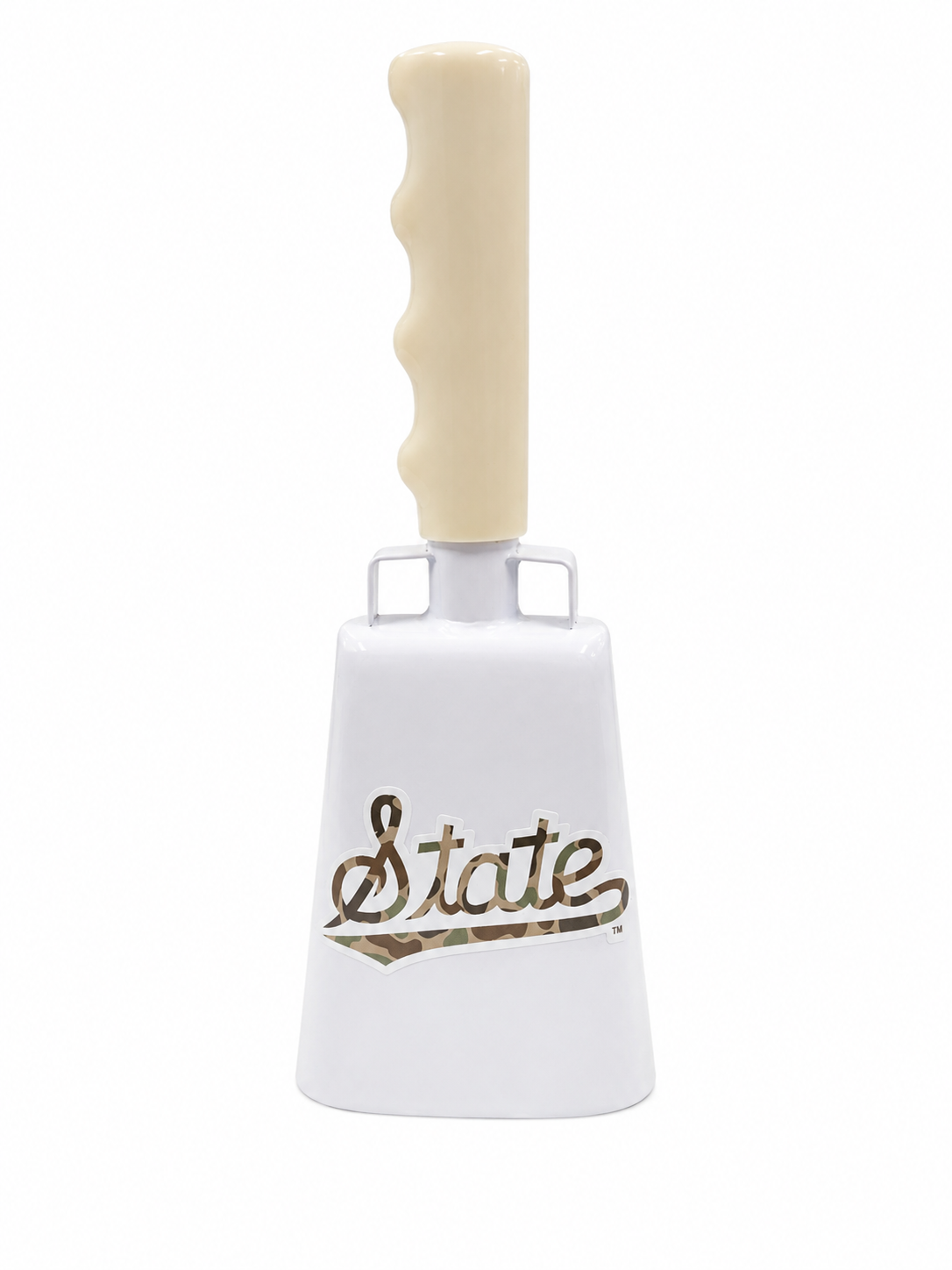 Medium White Script Camo Bully Bell