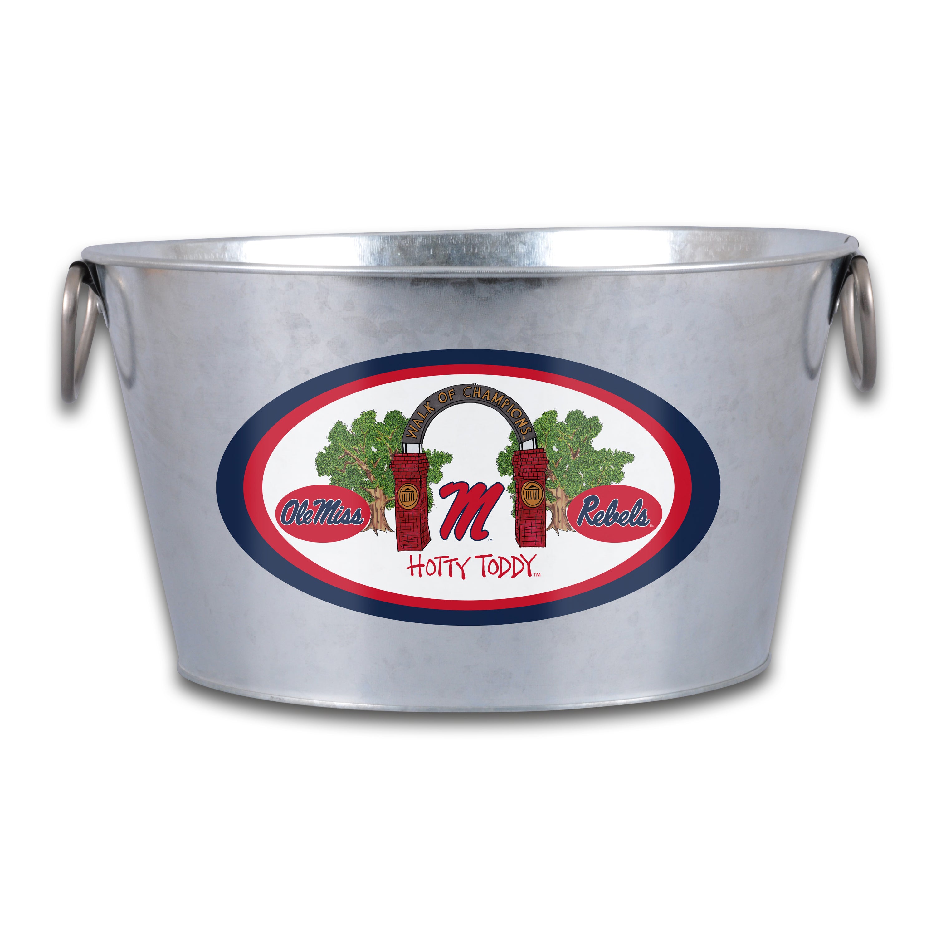 Magnolia Lane Ole Miss Metal Bucket Home Decor