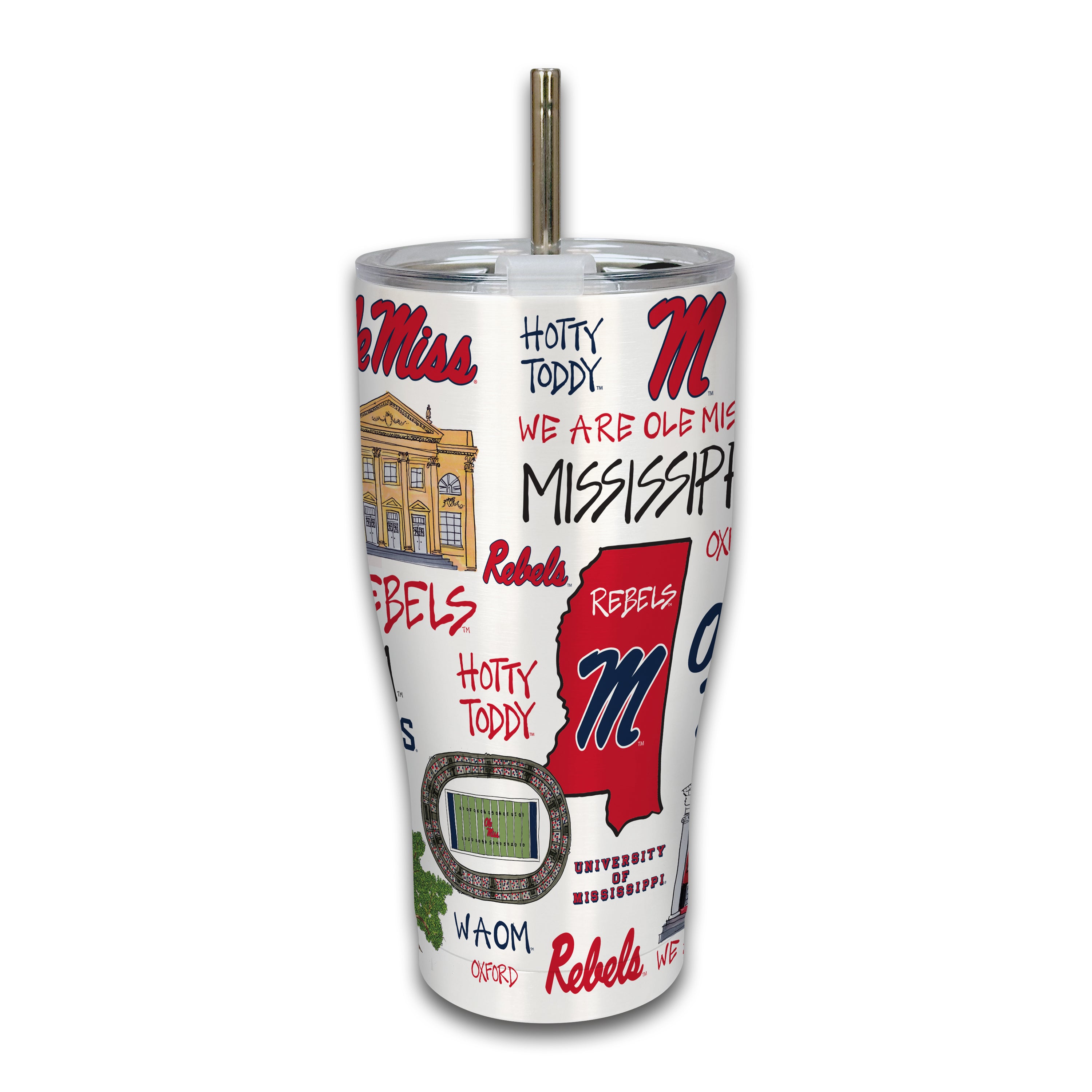 Magnolia Lane Metal Ole Miss Tumbler