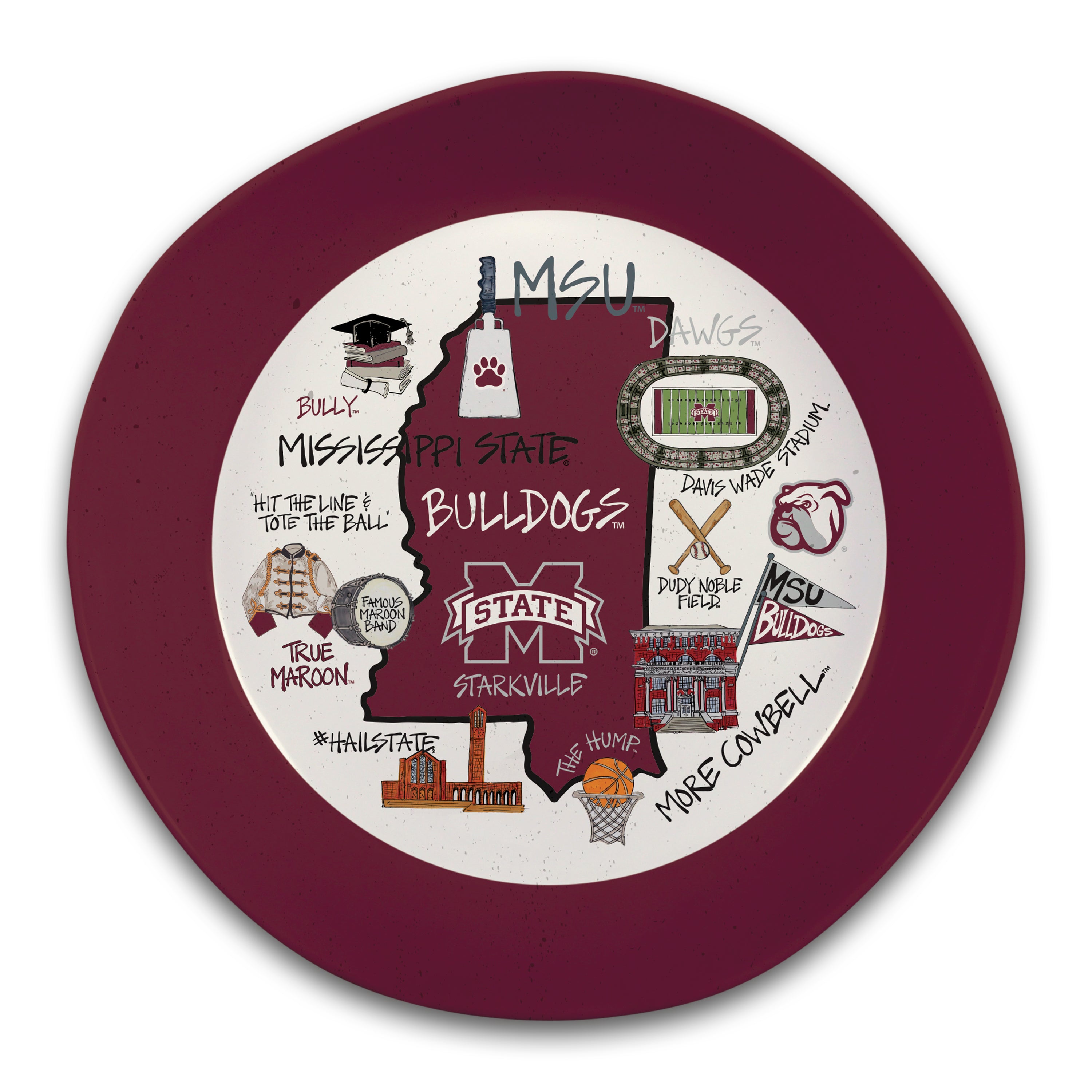 Magnolia Lane Mississippi State 13.5" Bowl
