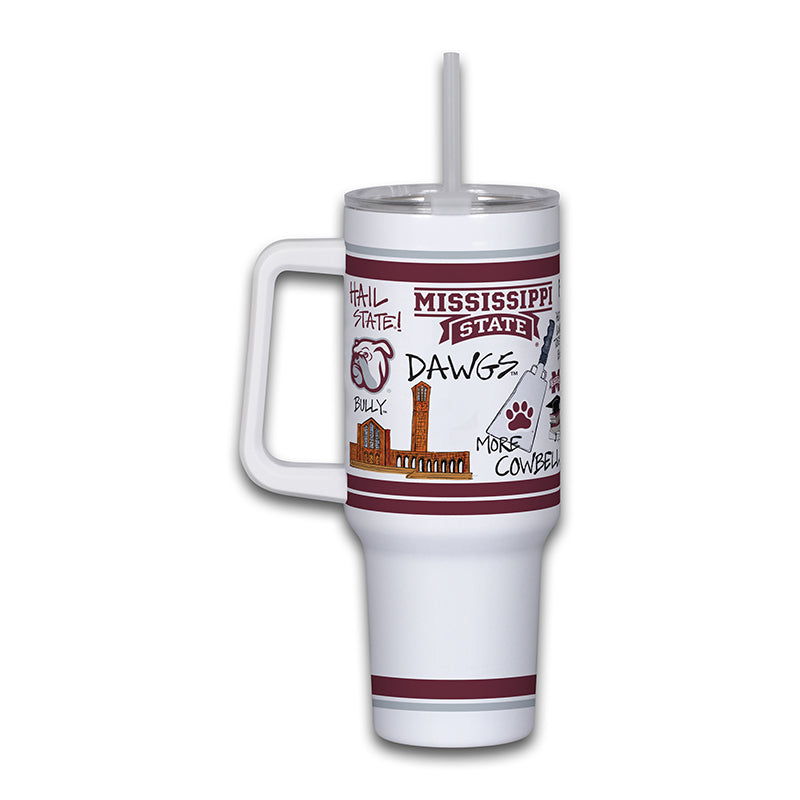 Magnolia Lane Mississippi State 40oz Tumbler with Handle