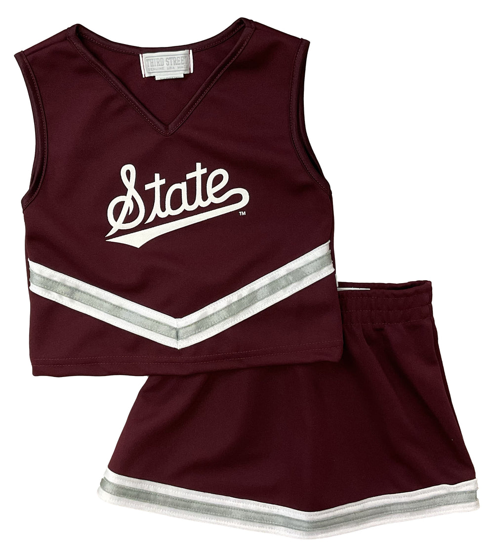 Third Street Mississippi State Toddler Cheer Uniform With State Script