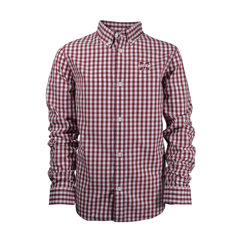 Garb Toddler Callahan Maroon/White Button-Up Shirt