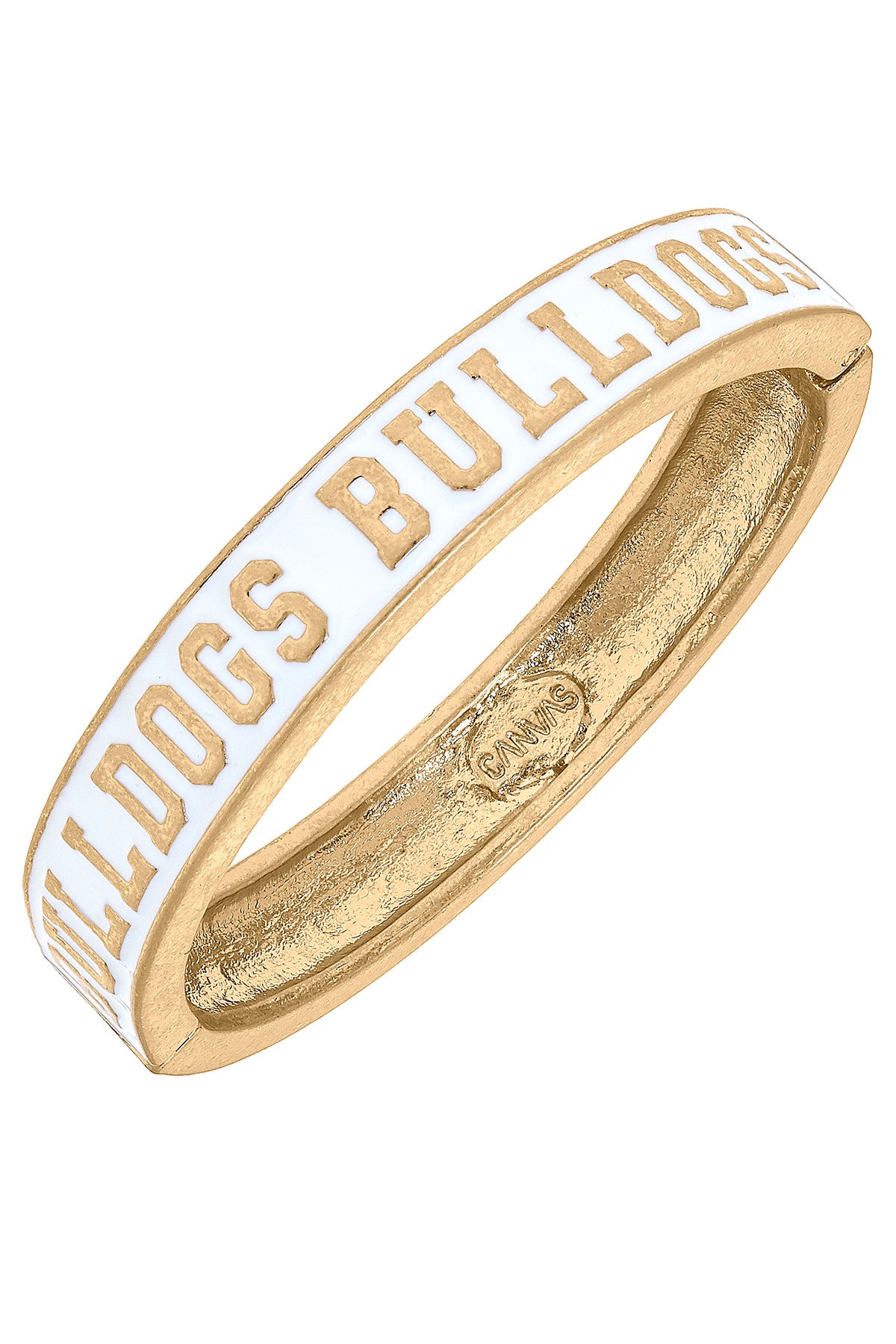 Mississippi State Enamel Hinge Bangle White