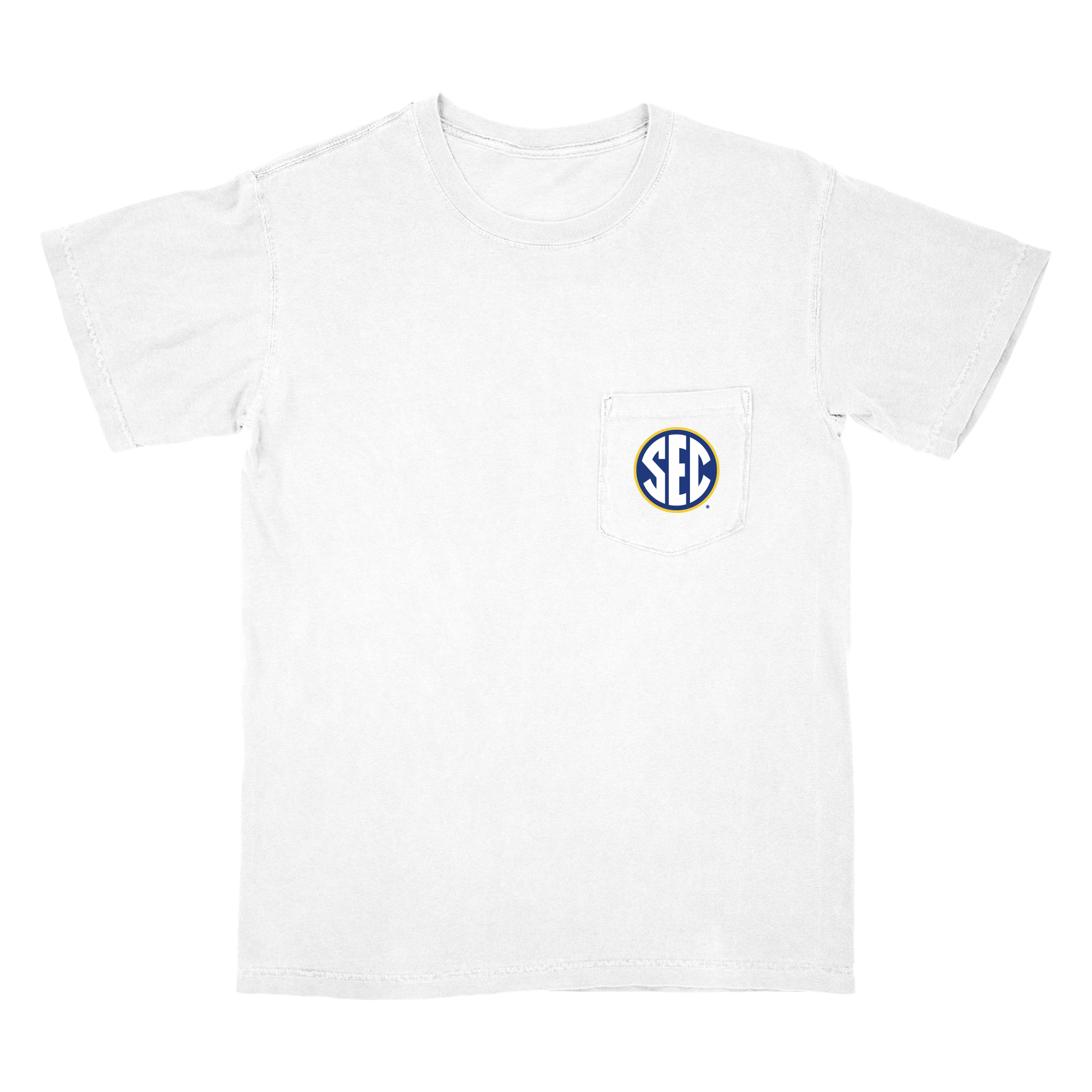 White SEC Western Hats Pocket T-Shirt