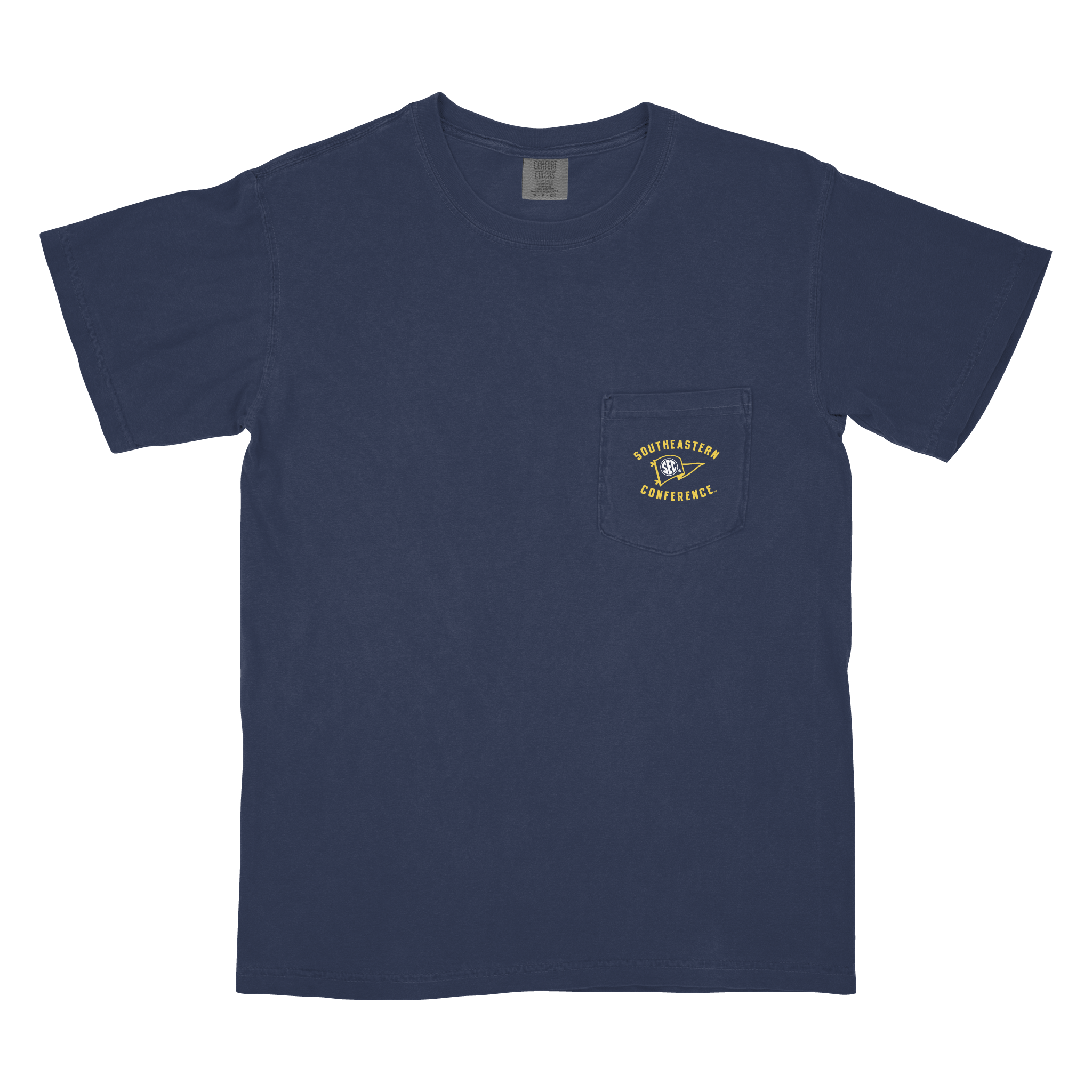 Navy SEC Pennants Pocket T-Shirt