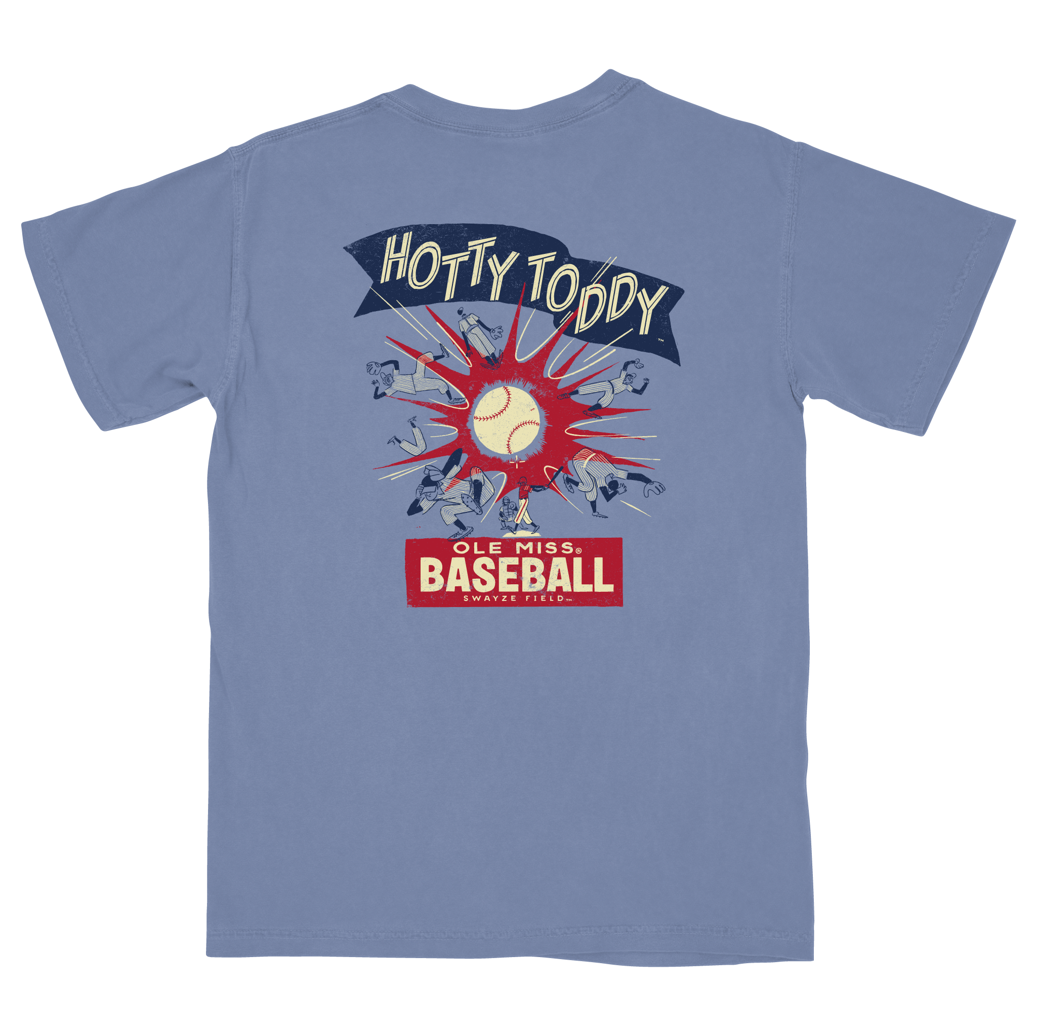 Comfort Color Ole Miss "Strike" Baseball Tee