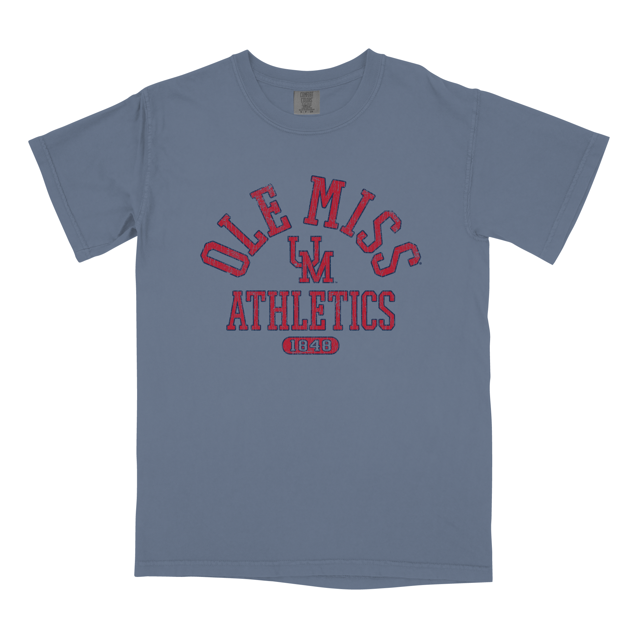Comfort Colors T-Shirt "Ole Miss Athletics Vault" - Blue Jean