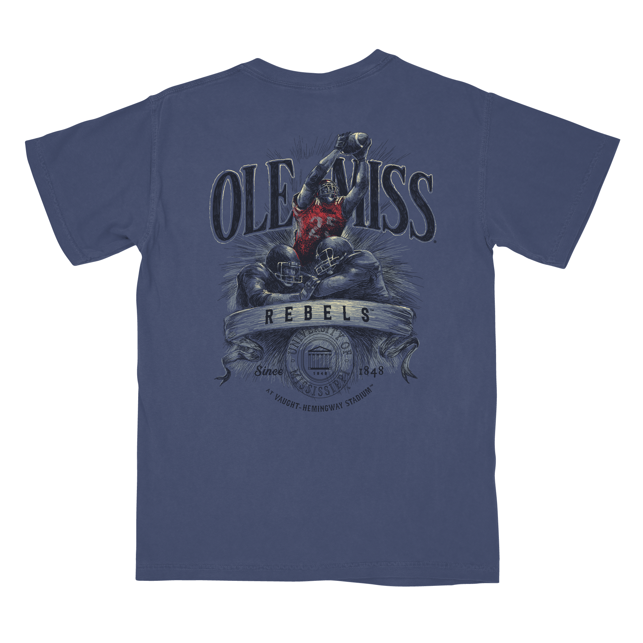 Ole Miss Comfort Colors T-Shirt "Gridiron Hero"