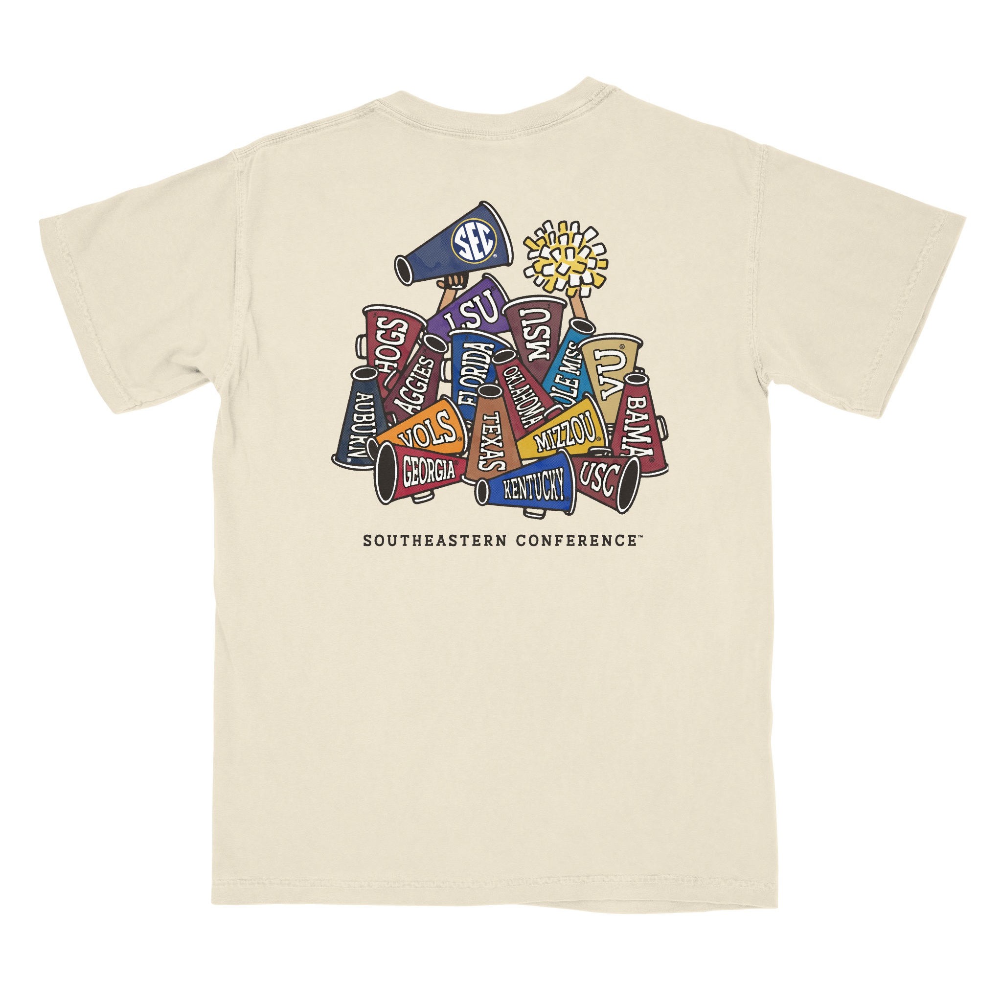 Ivory SEC Megaphone Pocket T-Shirt